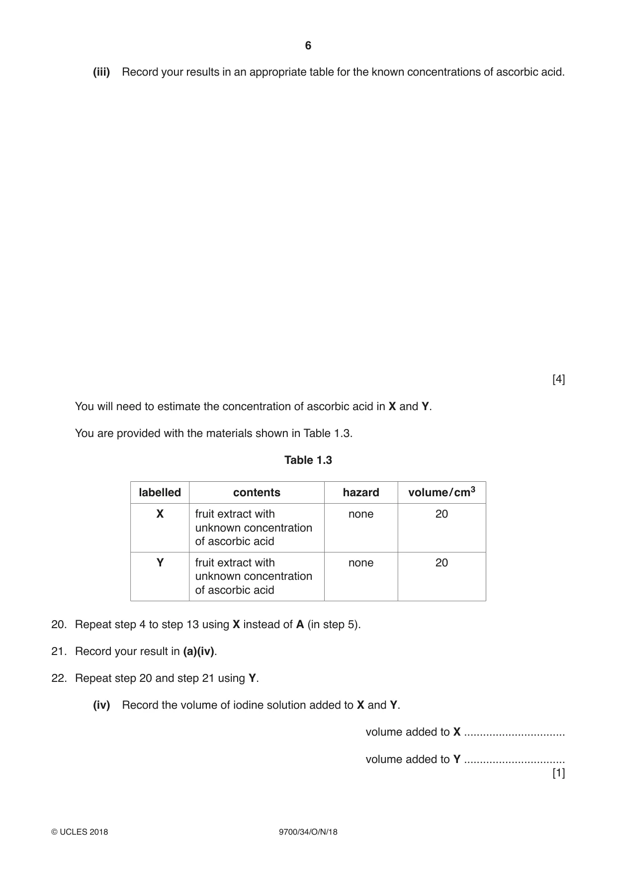 Cambridge A Level Biology 9700 2018 Oct/Nov Paper 3 · Variant 4 question paper, page 6 of 16