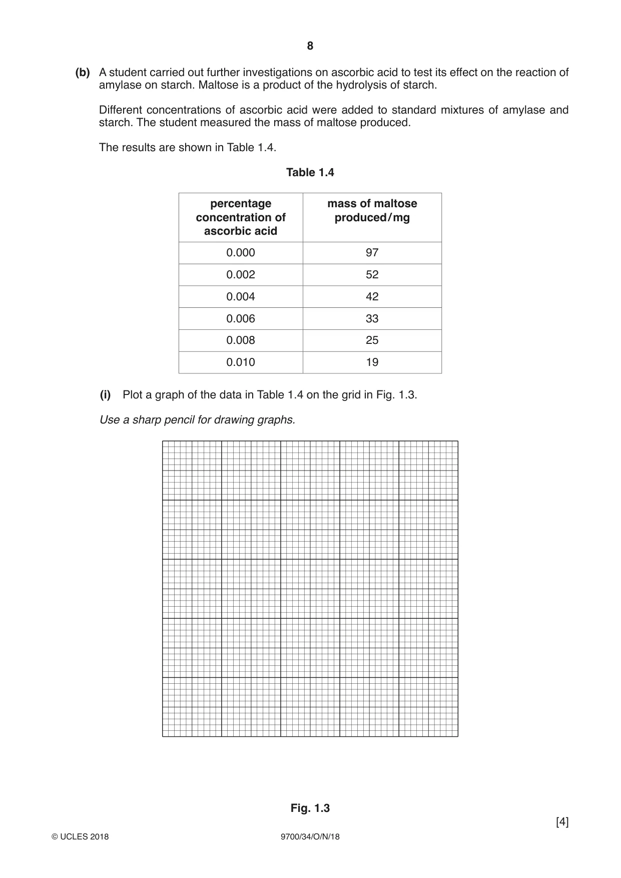 Cambridge A Level Biology 9700 2018 Oct/Nov Paper 3 · Variant 4 question paper, page 8 of 16