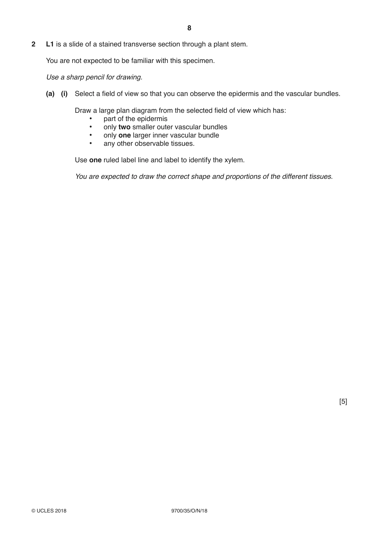 Cambridge A Level Biology 9700 2018 Oct/Nov Paper 3 · Variant 5 question paper, page 8 of 12