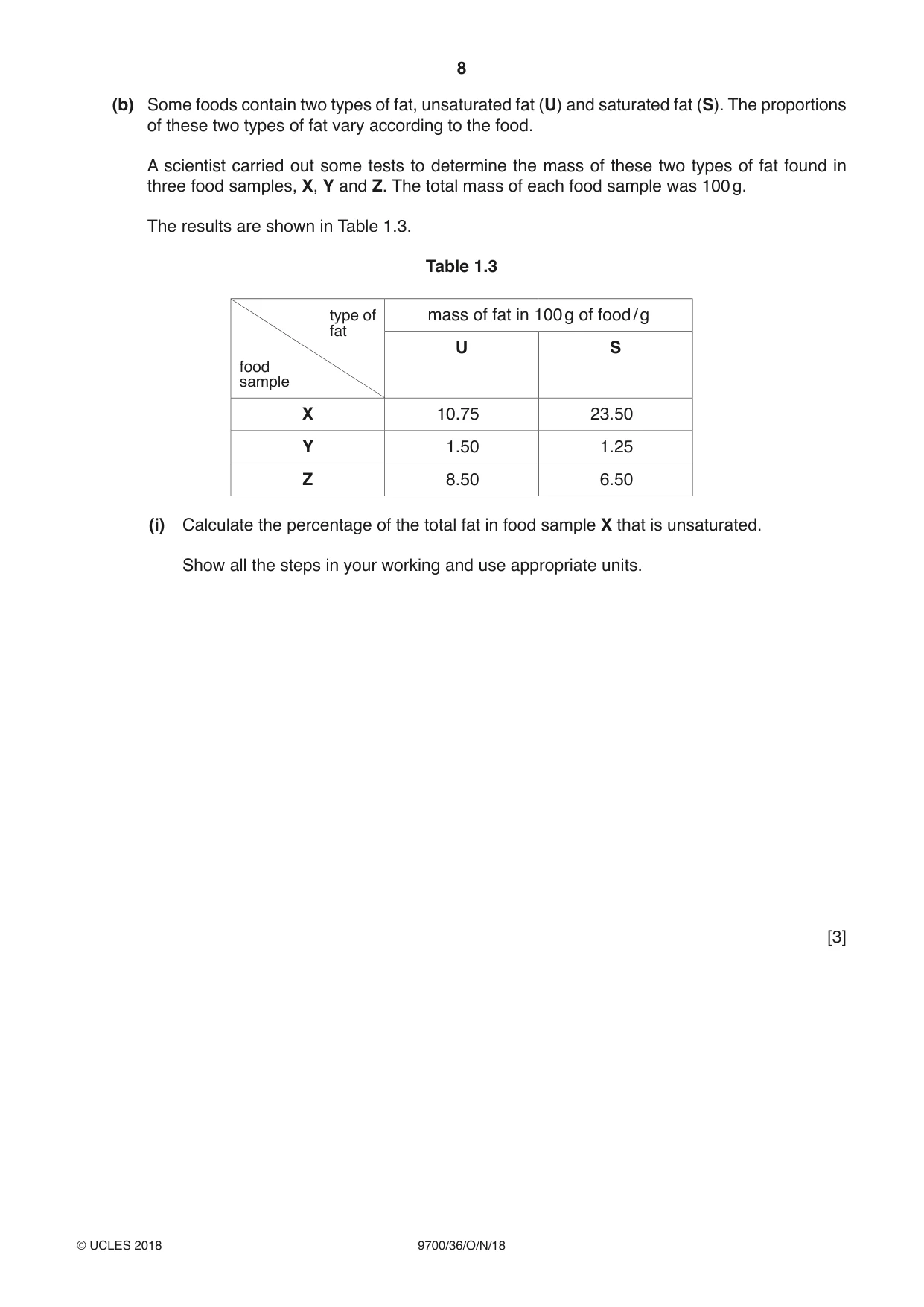 Cambridge A Level Biology 9700 2018 Oct/Nov Paper 3 · Variant 6 question paper, page 8 of 12