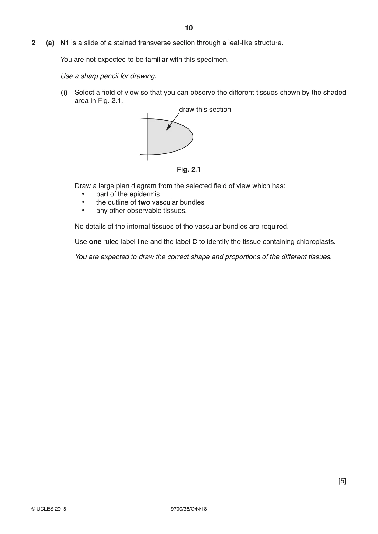 Cambridge A Level Biology 9700 2018 Oct/Nov Paper 3 · Variant 6 question paper, page 10 of 12