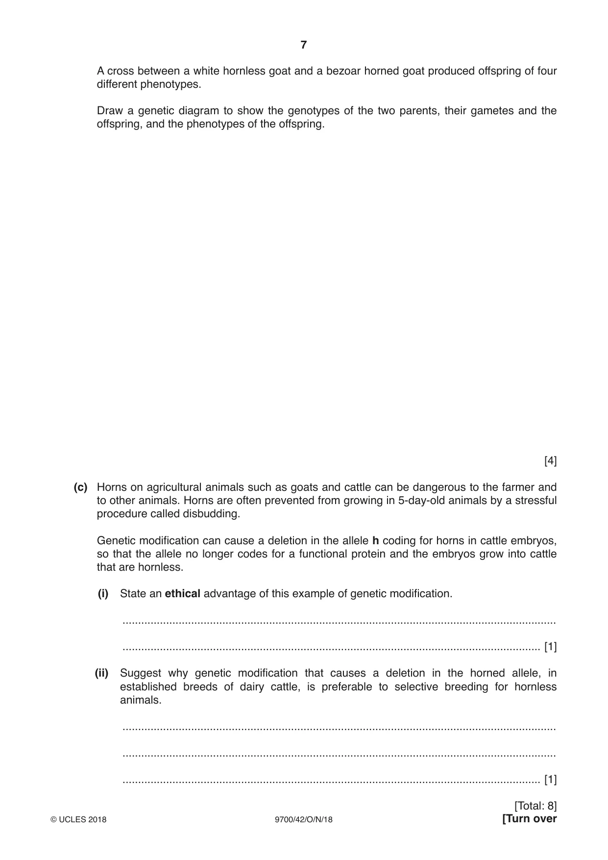 Cambridge A Level Biology 9700 2018 Oct/Nov Paper 4 · Variant 2 question paper, page 7 of 24
