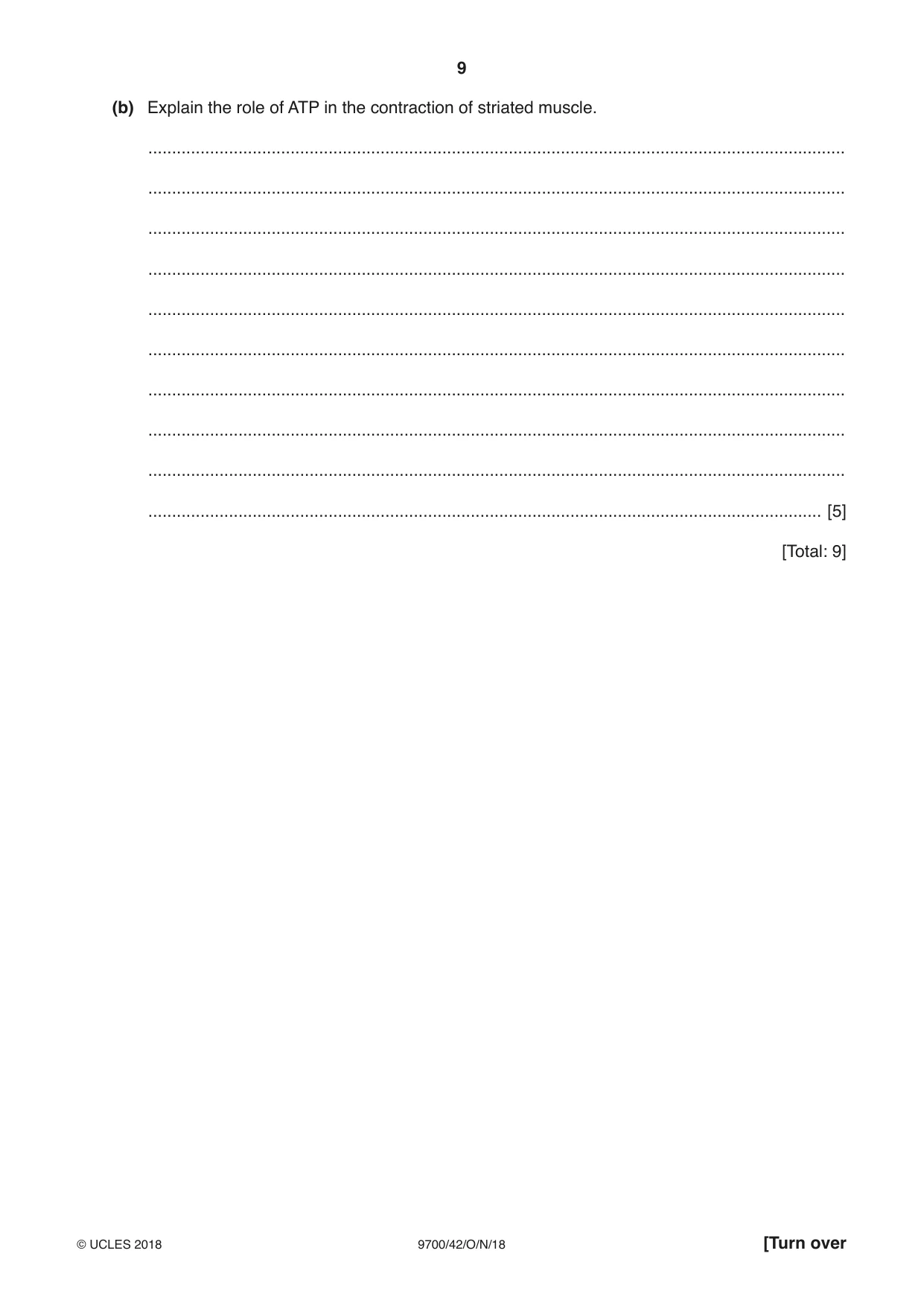 Cambridge A Level Biology 9700 2018 Oct/Nov Paper 4 · Variant 2 question paper, page 9 of 24