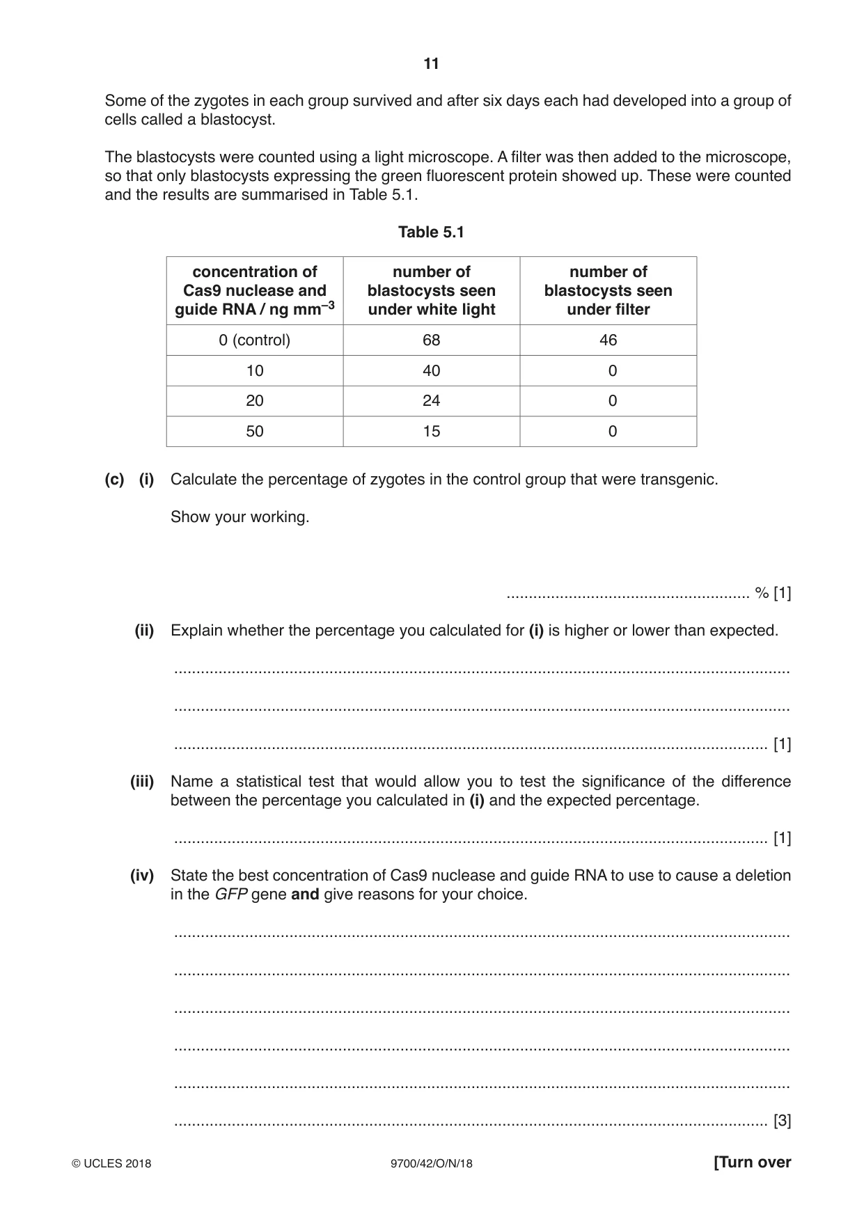 Cambridge A Level Biology 9700 2018 Oct/Nov Paper 4 · Variant 2 question paper, page 11 of 24