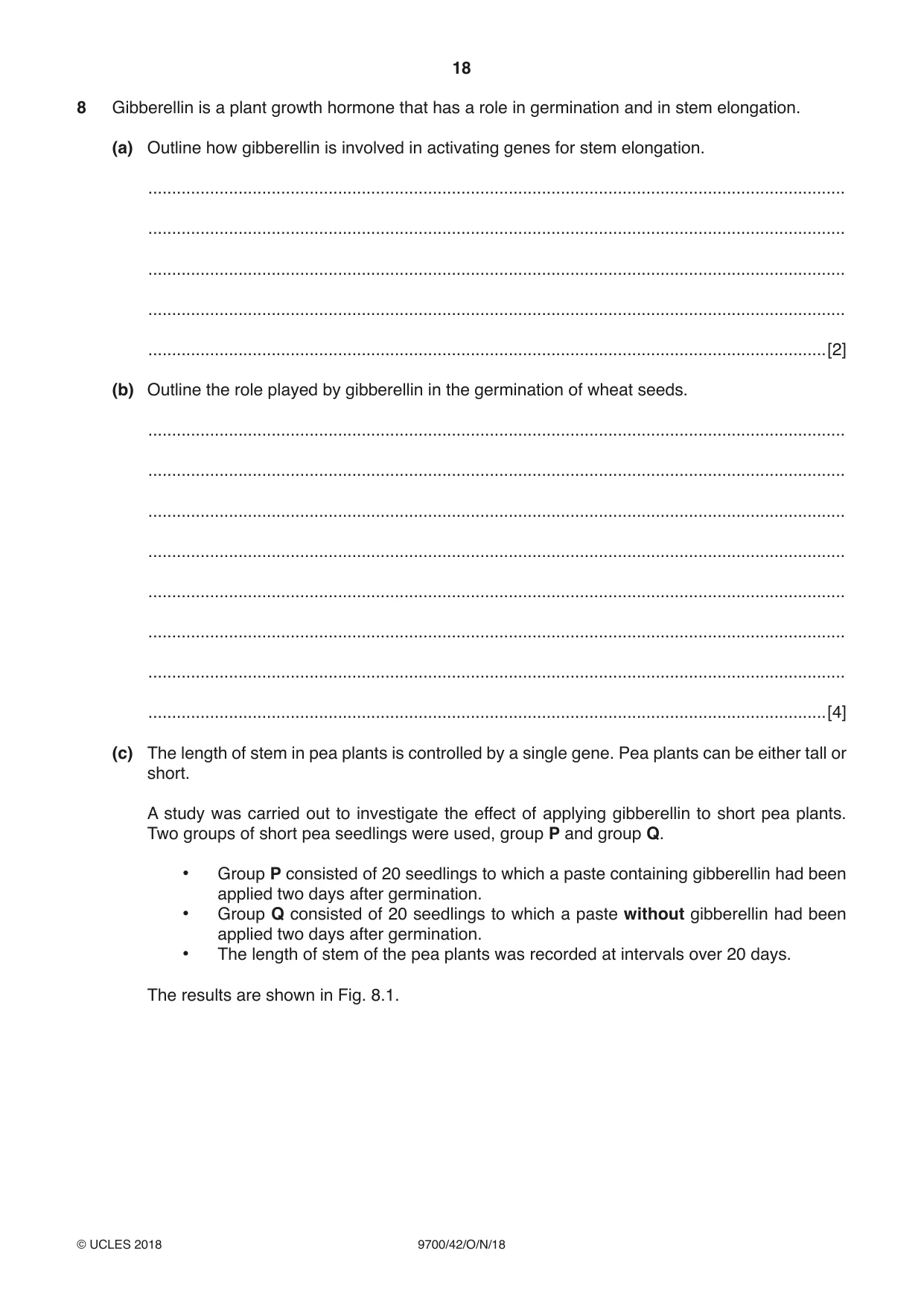 Cambridge A Level Biology 9700 2018 Oct/Nov Paper 4 · Variant 2 question paper, page 18 of 24