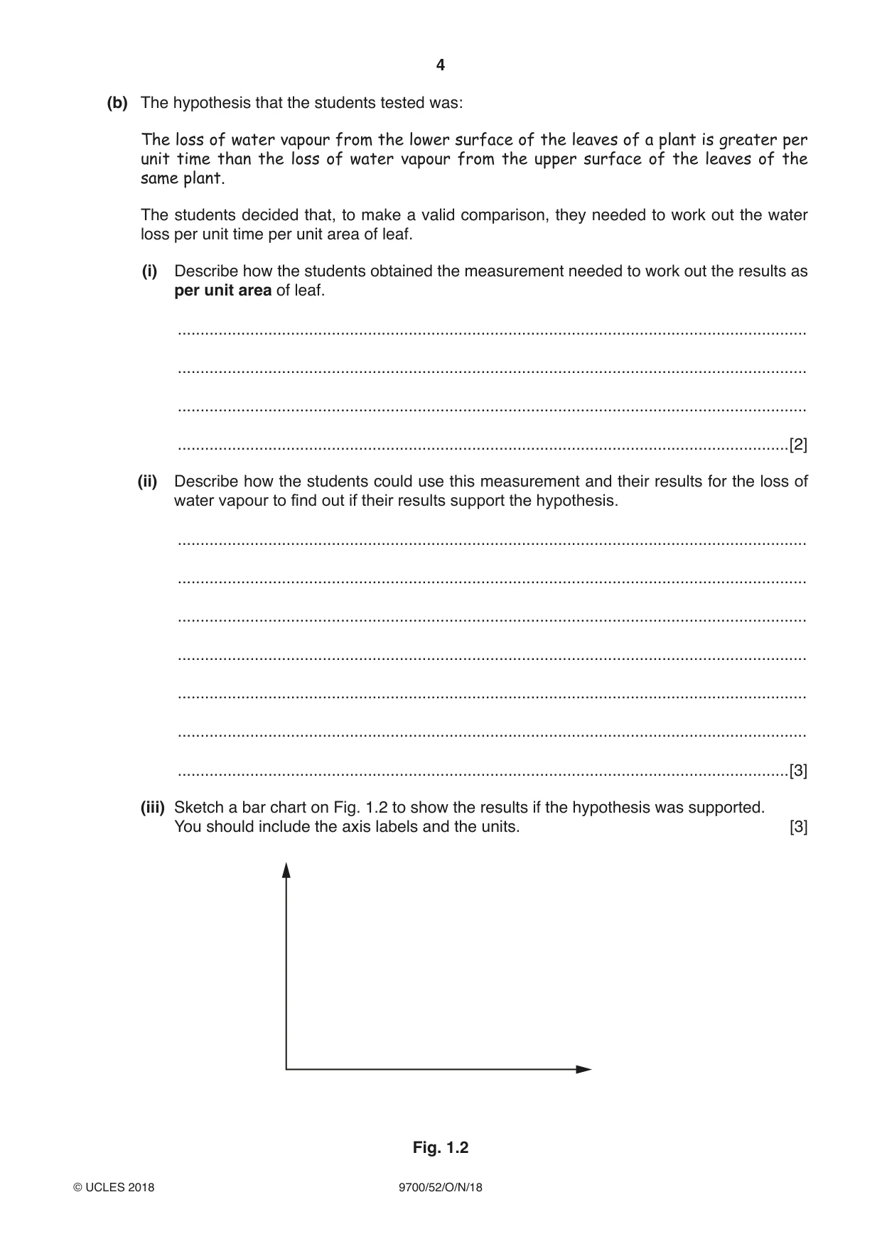 Cambridge A Level Biology 9700 2018 Oct/Nov Paper 5 · Variant 2 question paper, page 4 of 8