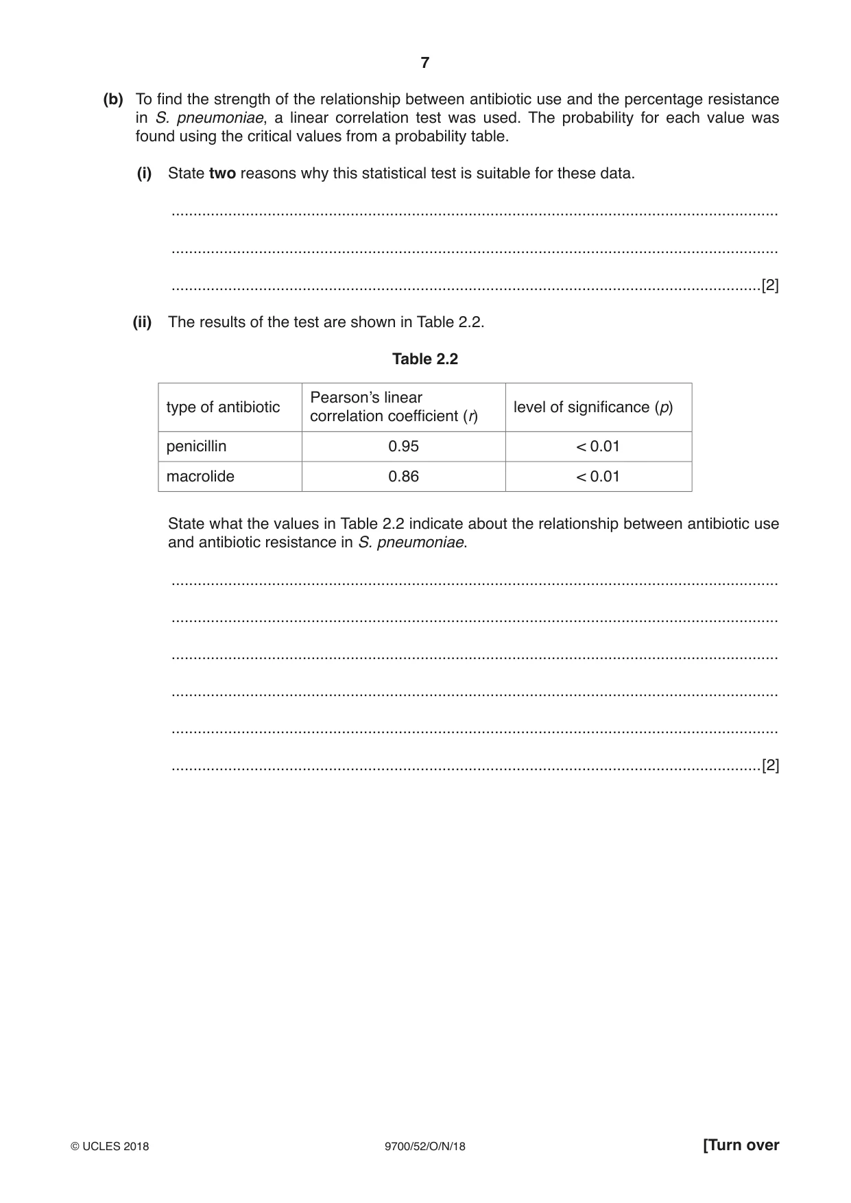 Cambridge A Level Biology 9700 2018 Oct/Nov Paper 5 · Variant 2 question paper, page 7 of 8