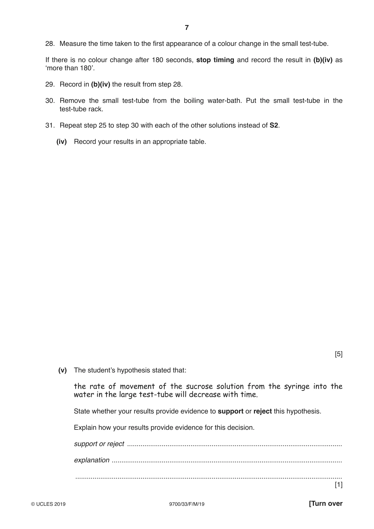 Cambridge A Level Biology 9700 2019 Feb/March Paper 3 · Variant 3 question paper, page 7 of 16