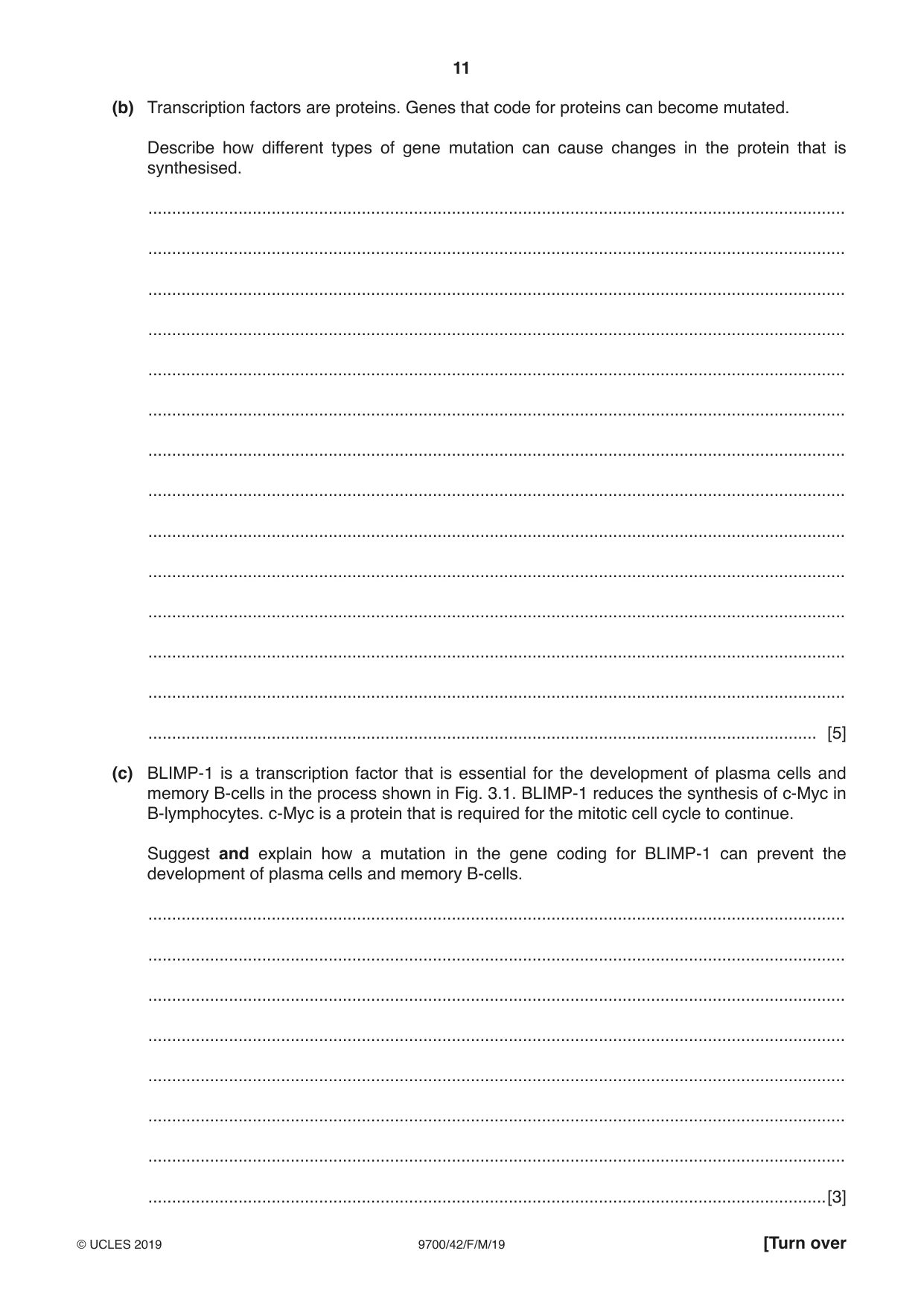 Cambridge A Level Biology 9700 2019 Feb/March Paper 4 · Variant 2 question paper, page 11 of 32
