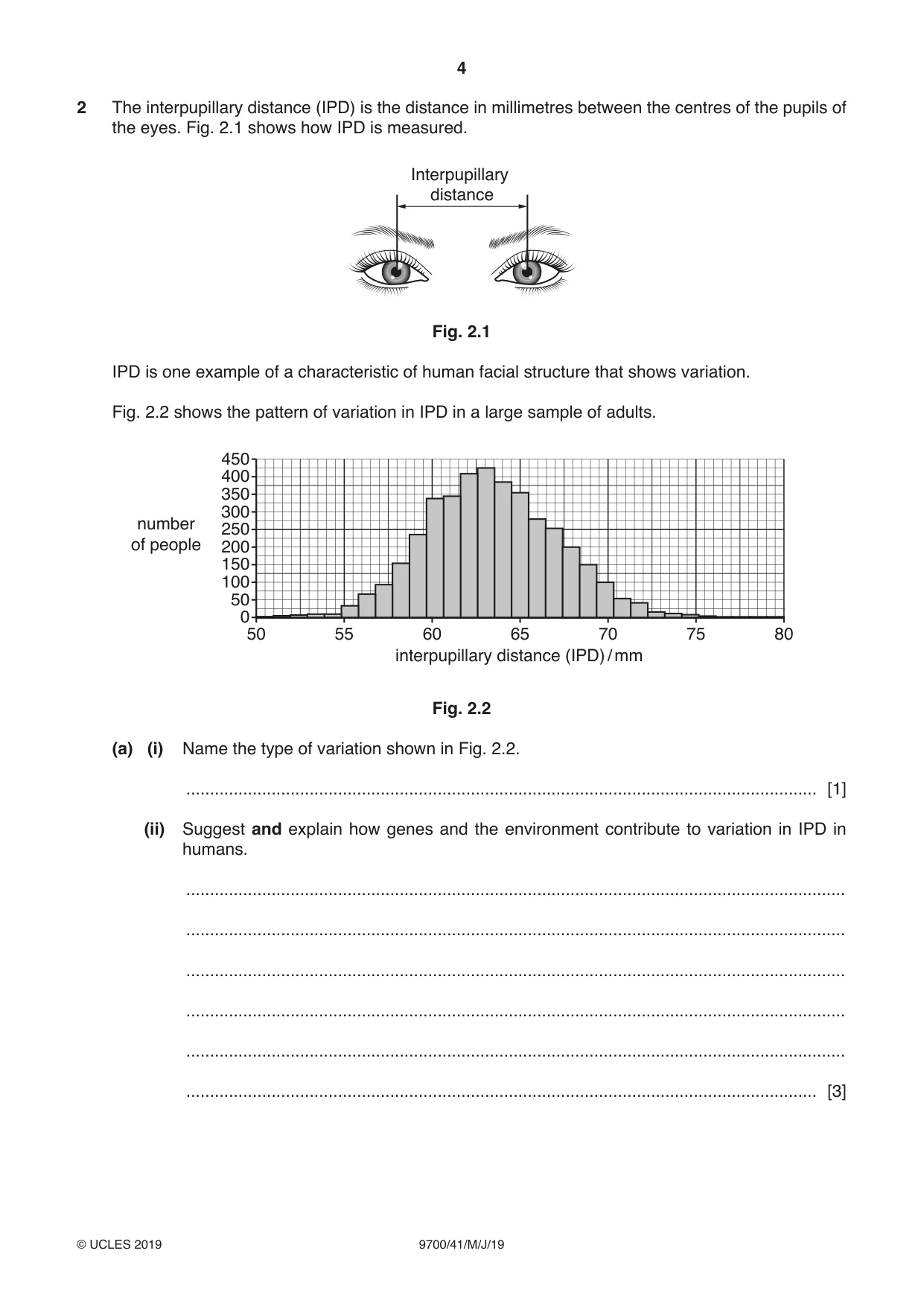 Cambridge A Level Biology 9700 2019 May/June Paper 4 · Variant 1 question paper, page 4 of 24