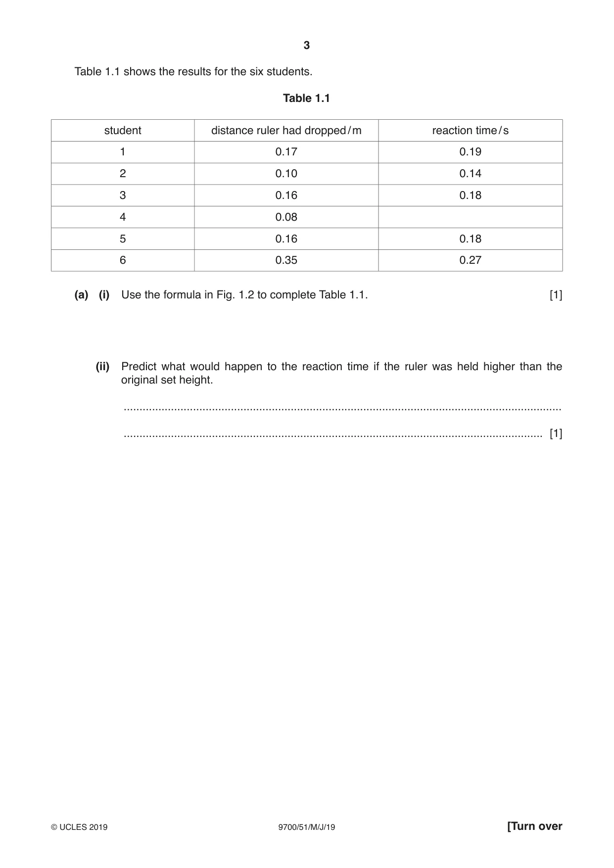 Cambridge A Level Biology 9700 2019 May/June Paper 5 · Variant 1 question paper, page 3 of 12