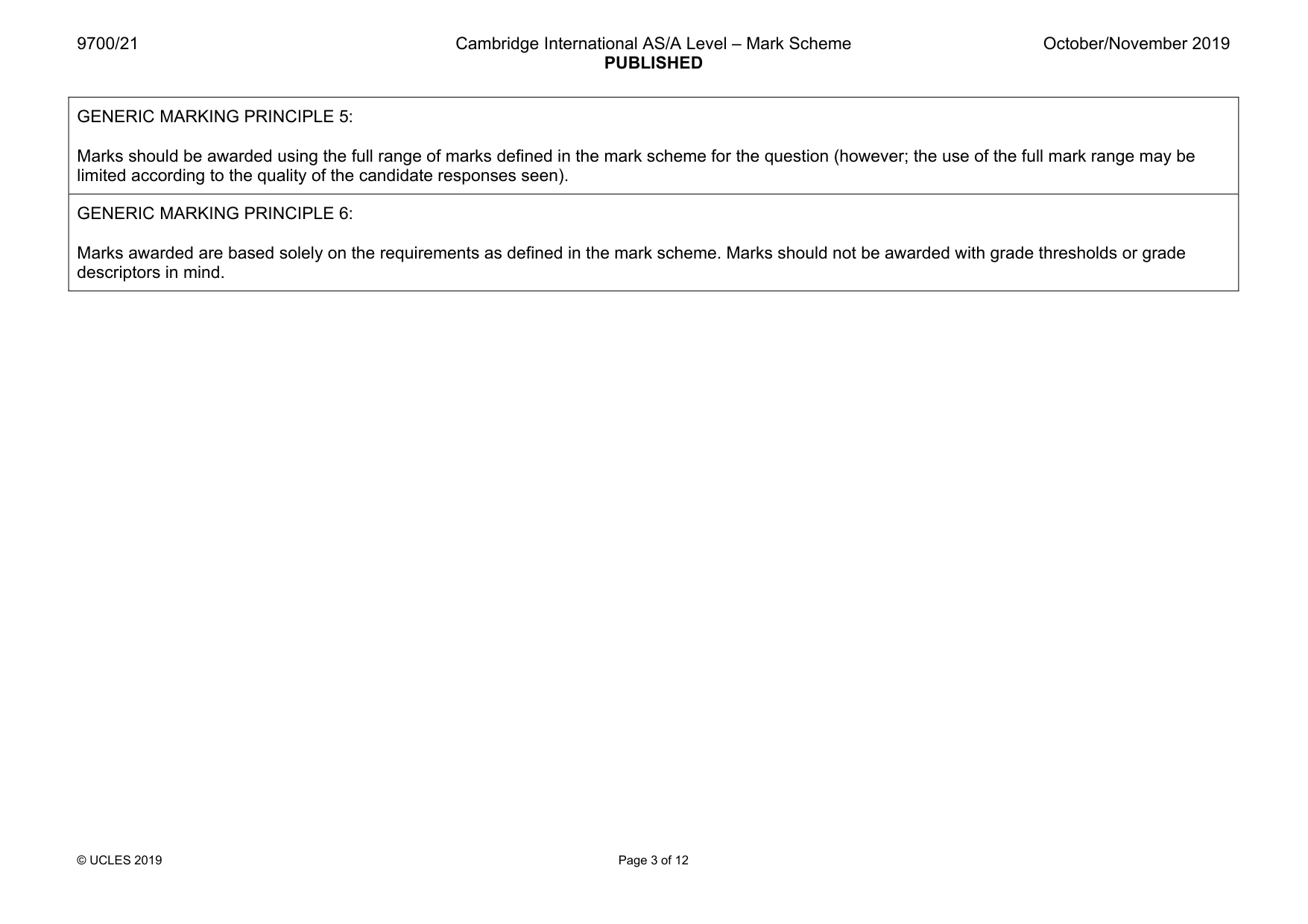 Mark scheme, page 3 of 12