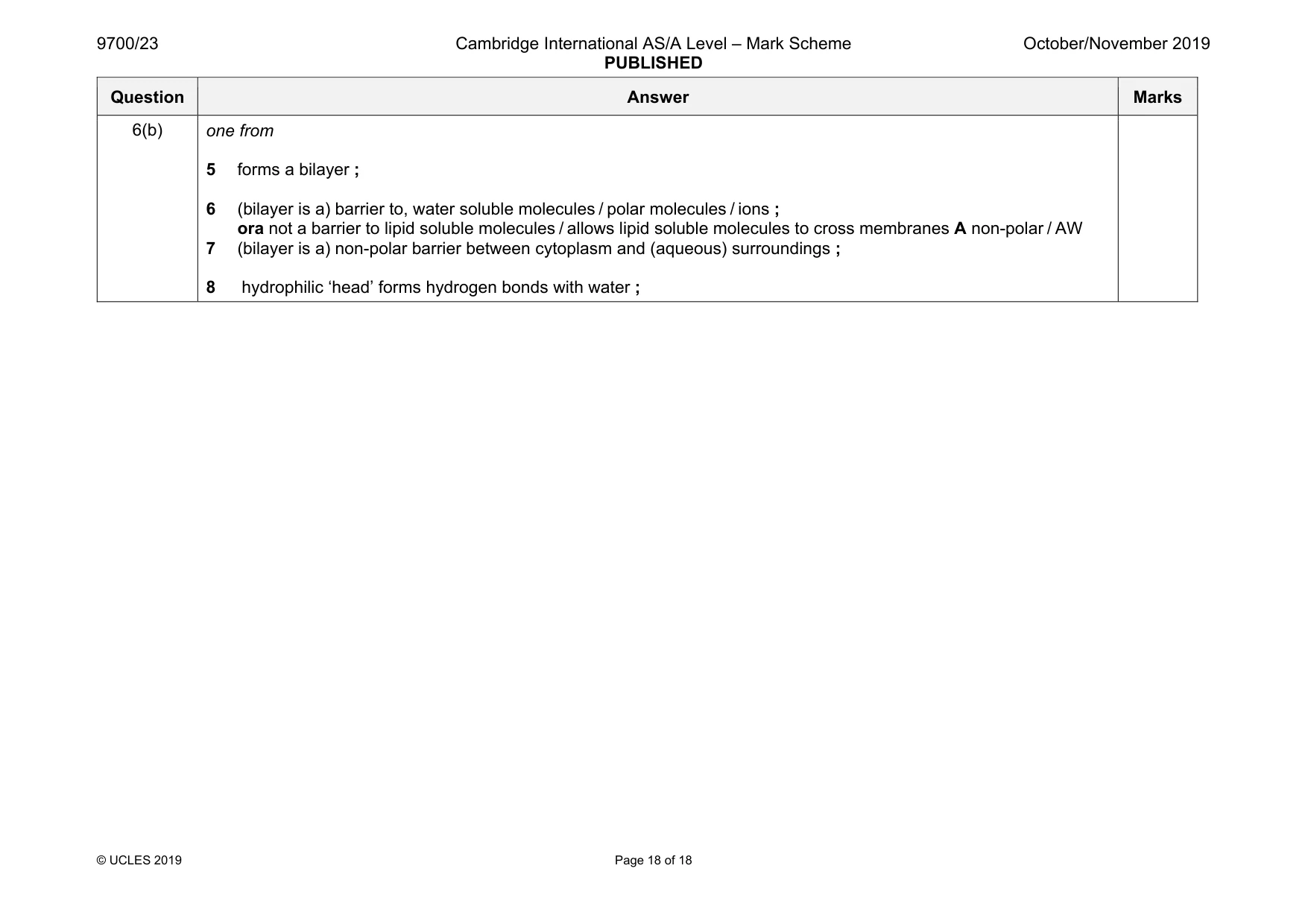 Mark scheme, page 18 of 18