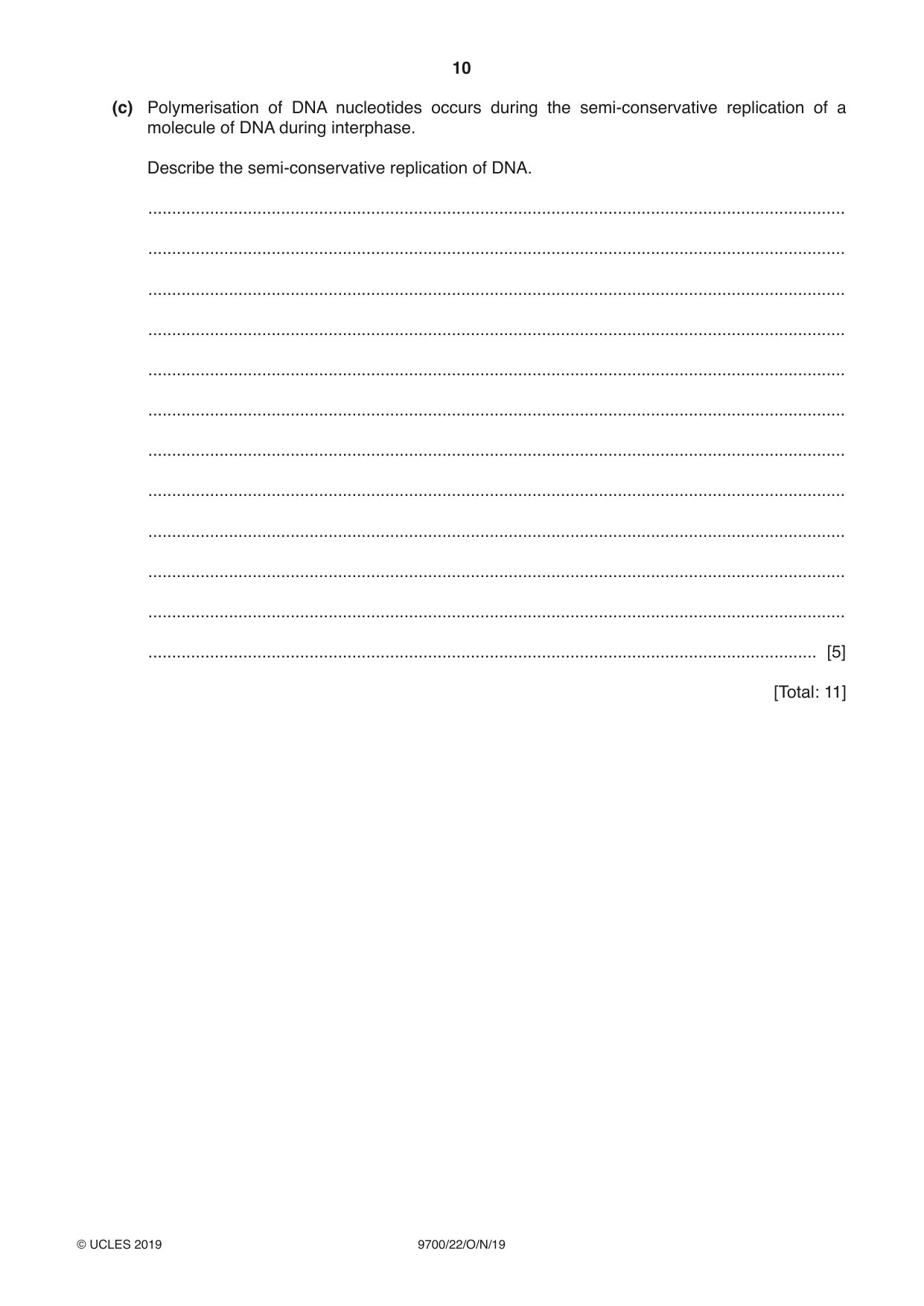 Cambridge A Level Biology 9700 2019 Oct/Nov Paper 2 · Variant 2 question paper, page 10 of 16