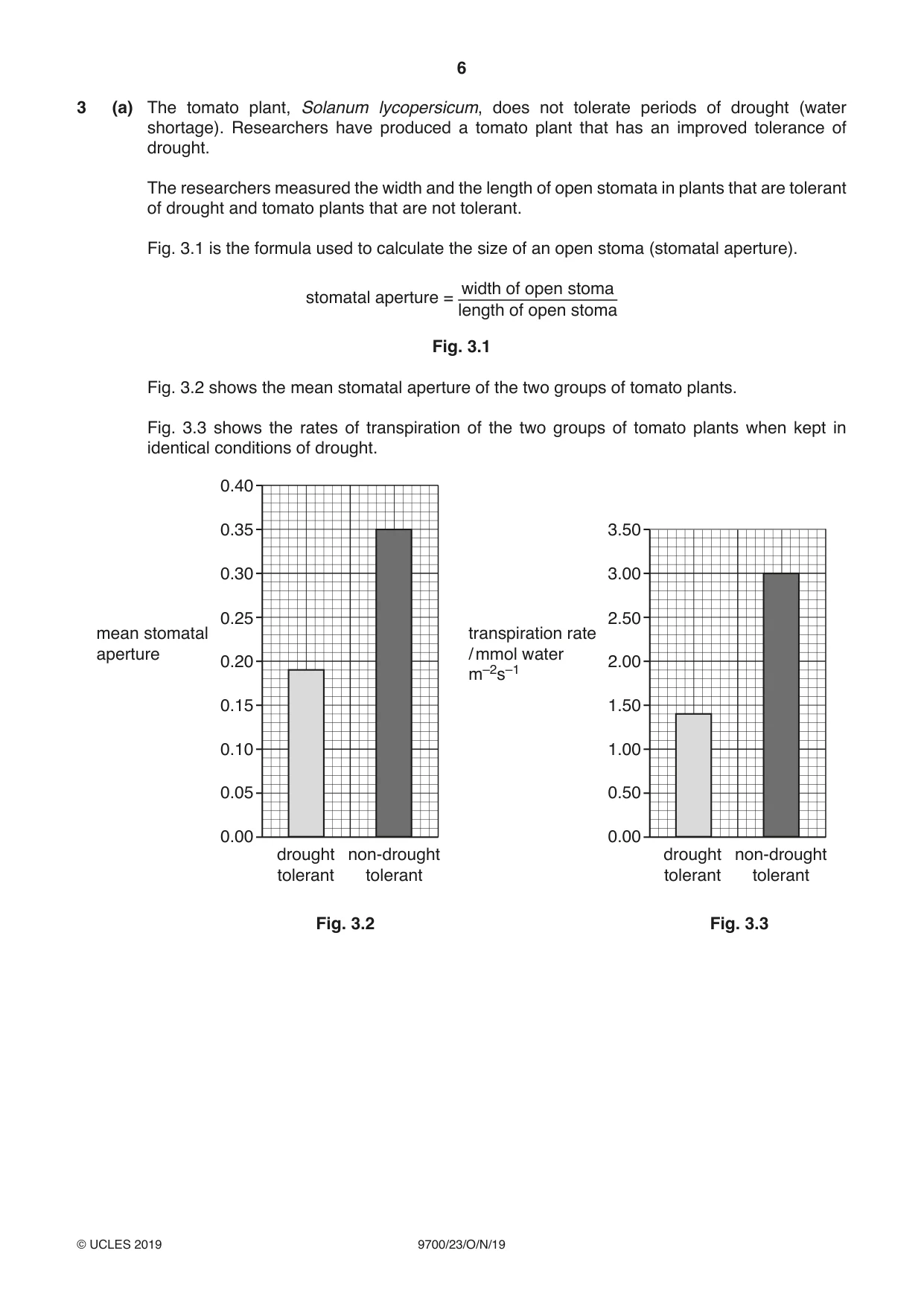 Cambridge A Level Biology 9700 2019 Oct/Nov Paper 2 · Variant 3 question paper, page 6 of 16