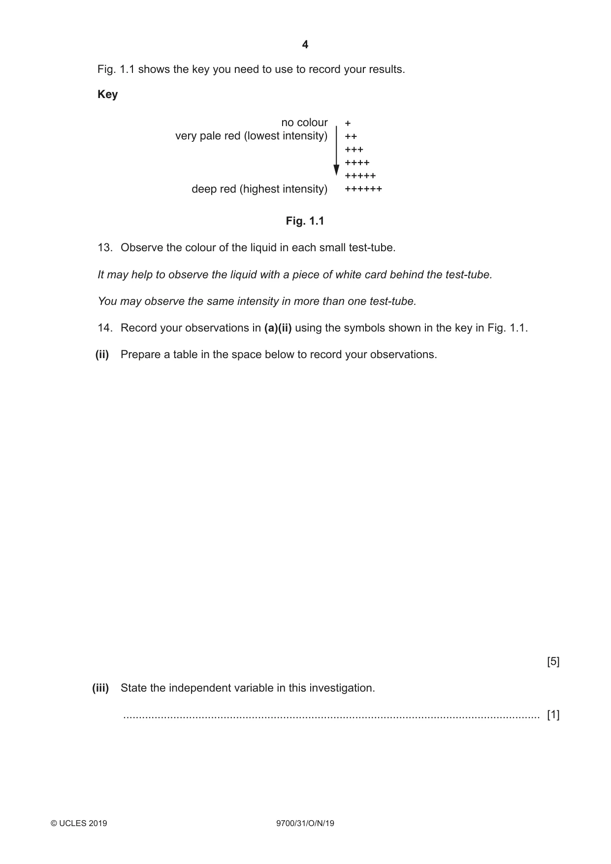 Cambridge A Level Biology 9700 2019 Oct/Nov Paper 3 · Variant 1 question paper, page 4 of 12