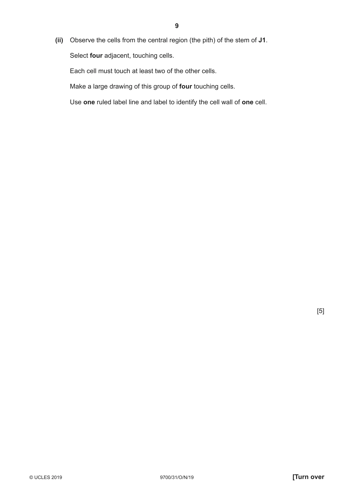 Cambridge A Level Biology 9700 2019 Oct/Nov Paper 3 · Variant 1 question paper, page 9 of 12