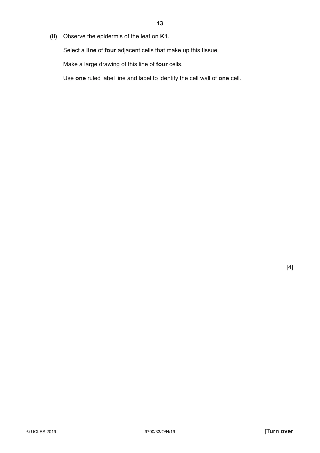 Cambridge A Level Biology 9700 2019 Oct/Nov Paper 3 · Variant 3 question paper, page 13 of 16