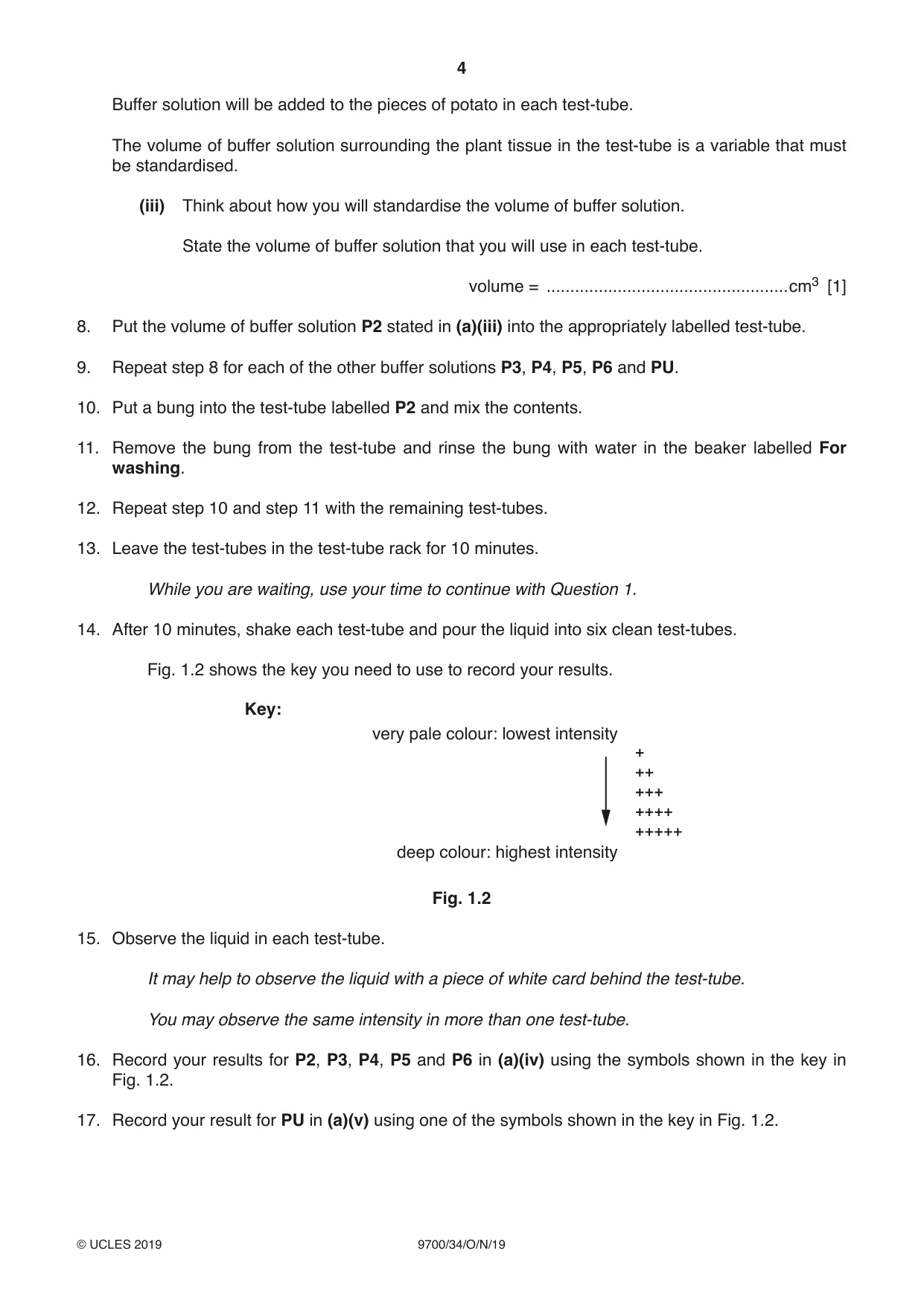 Cambridge A Level Biology 9700 2019 Oct/Nov Paper 3 · Variant 4 question paper, page 4 of 12