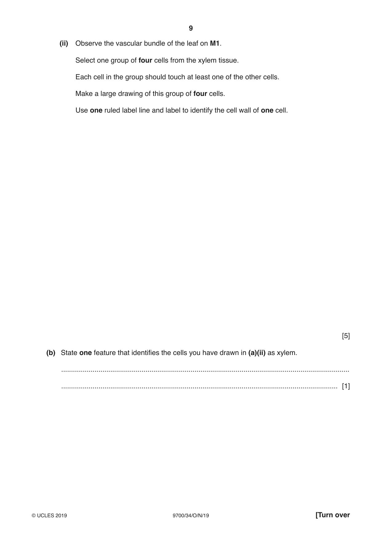 Cambridge A Level Biology 9700 2019 Oct/Nov Paper 3 · Variant 4 question paper, page 9 of 12