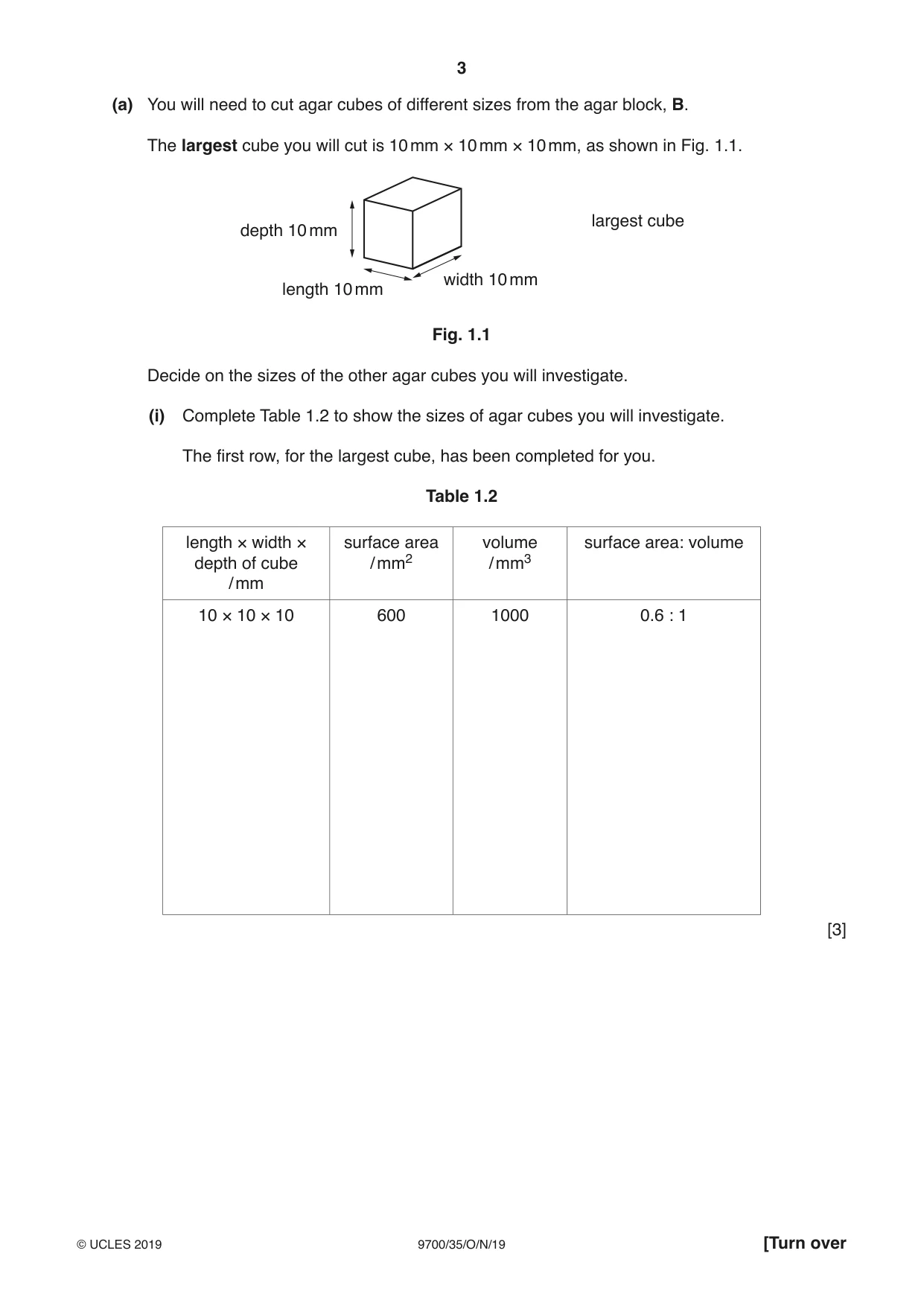 Cambridge A Level Biology 9700 2019 Oct/Nov Paper 3 · Variant 5 question paper, page 3 of 16