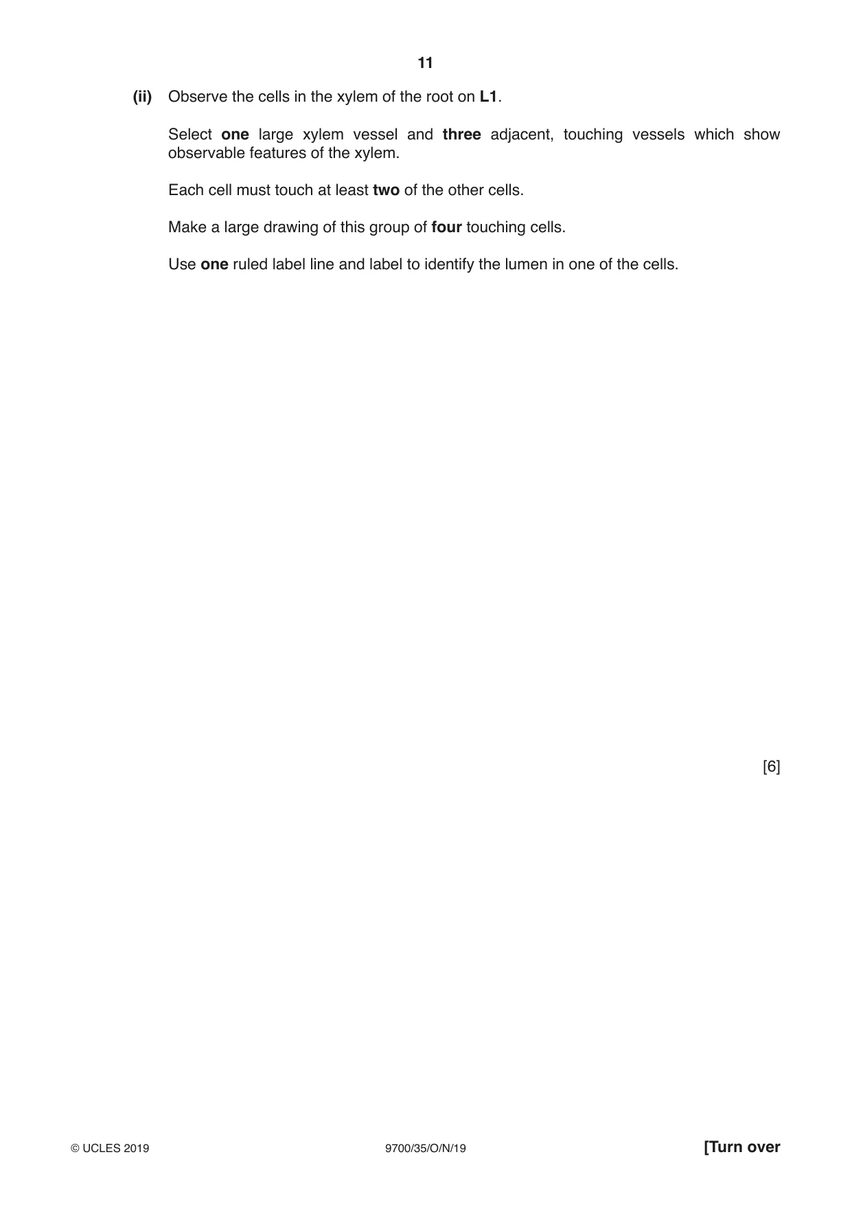 Cambridge A Level Biology 9700 2019 Oct/Nov Paper 3 · Variant 5 question paper, page 11 of 16