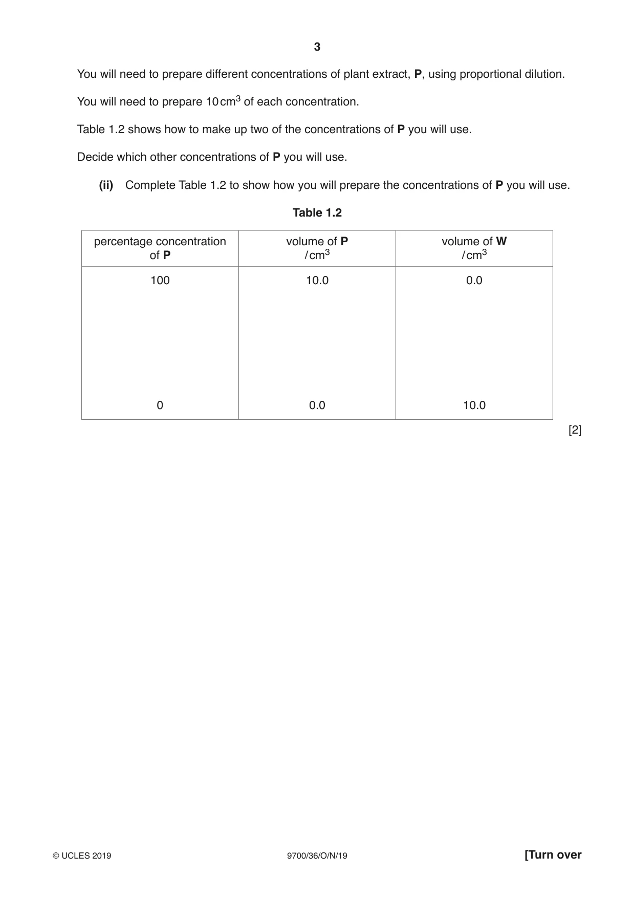 Cambridge A Level Biology 9700 2019 Oct/Nov Paper 3 · Variant 6 question paper, page 3 of 12