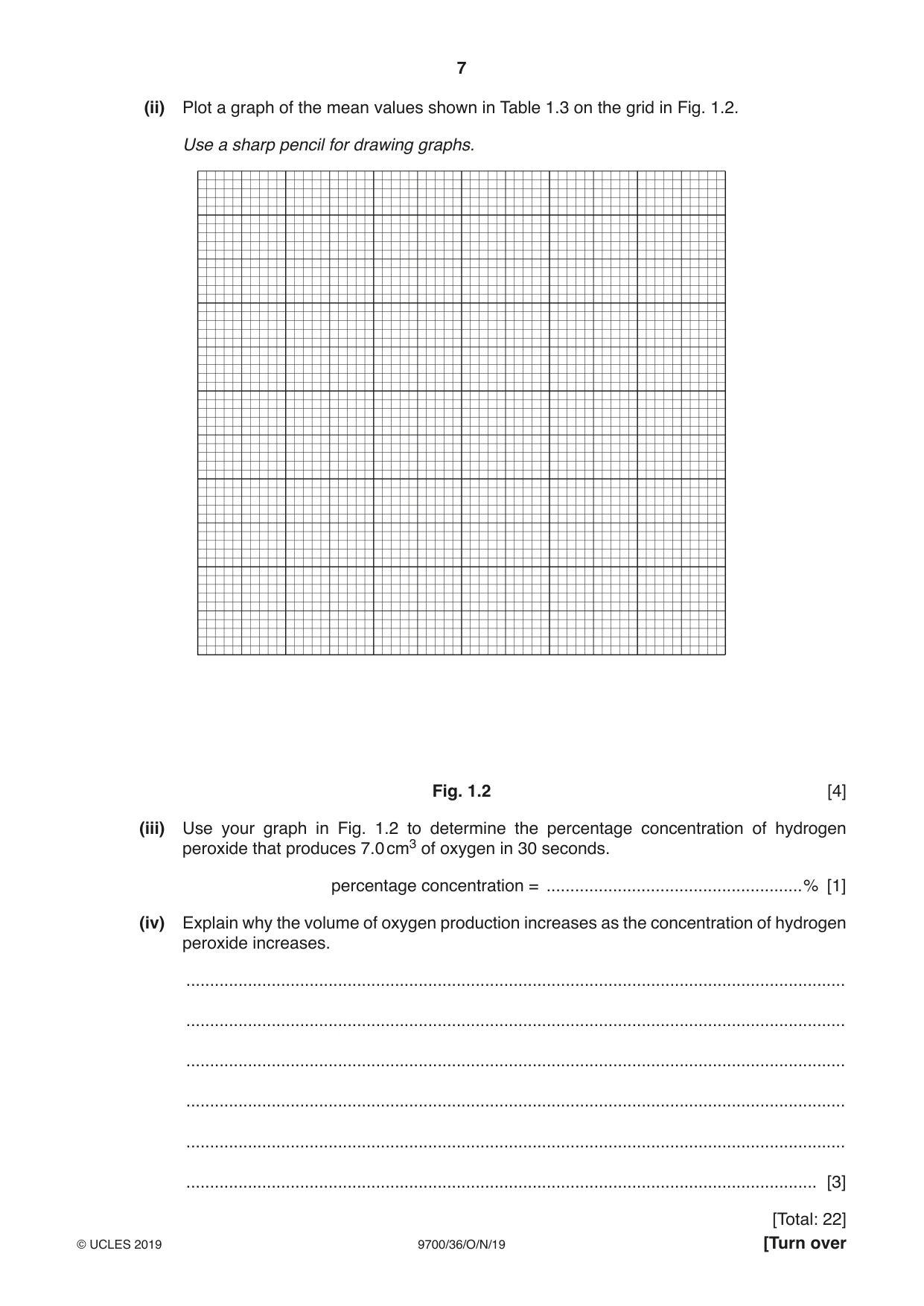 Cambridge A Level Biology 9700 2019 Oct/Nov Paper 3 · Variant 6 question paper, page 7 of 12