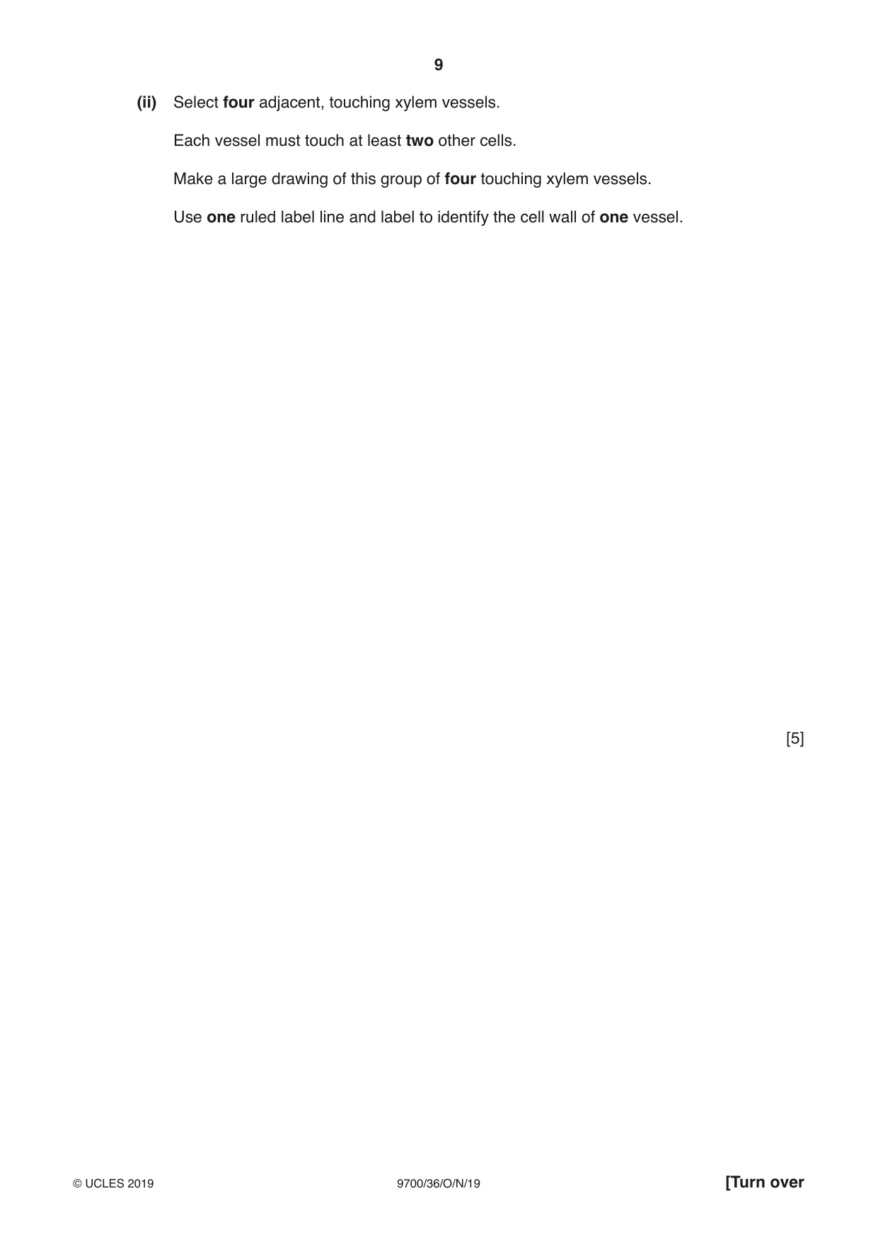 Cambridge A Level Biology 9700 2019 Oct/Nov Paper 3 · Variant 6 question paper, page 9 of 12