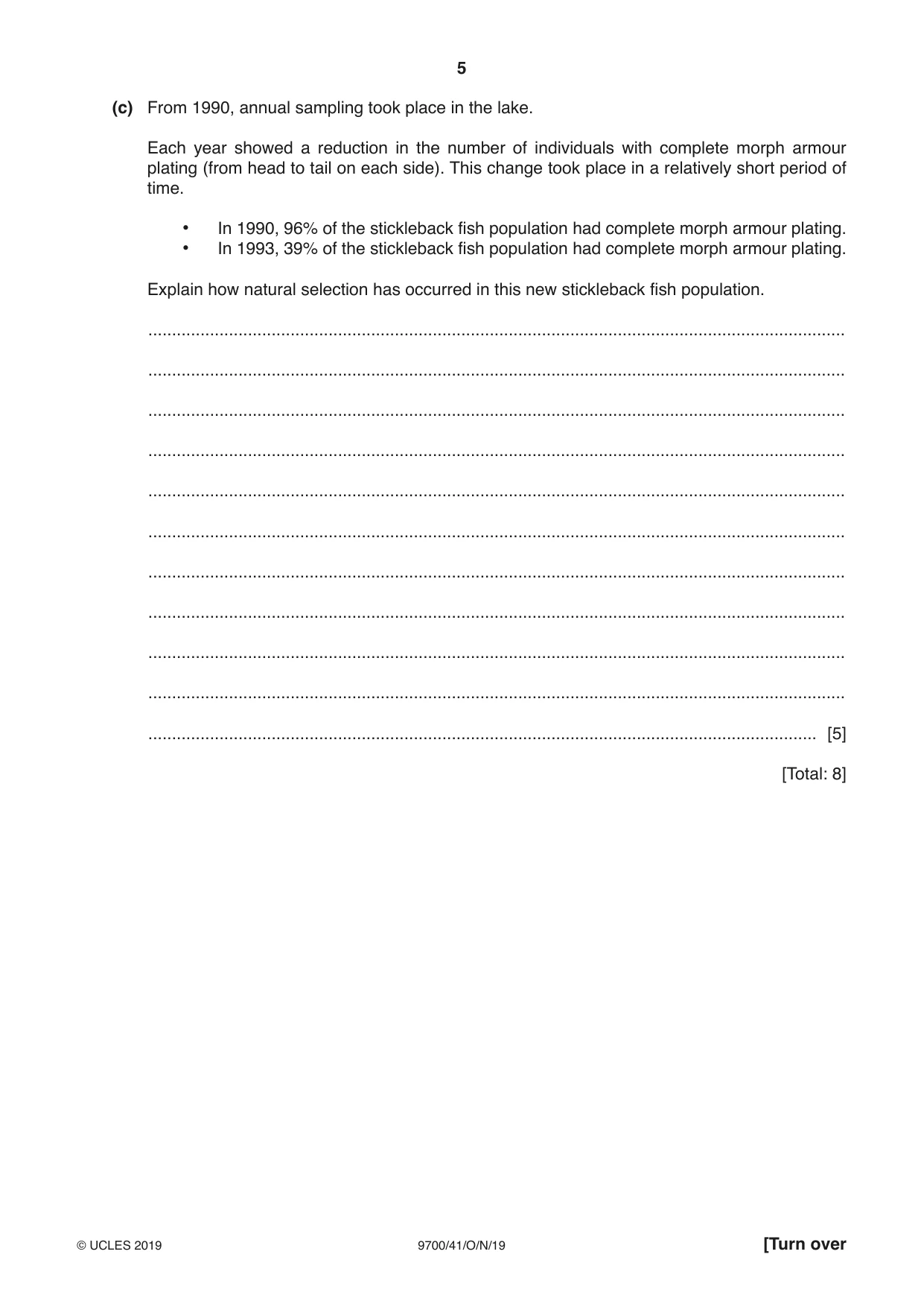 Cambridge A Level Biology 9700 2019 Oct/Nov Paper 4 · Variant 1 question paper, page 5 of 28