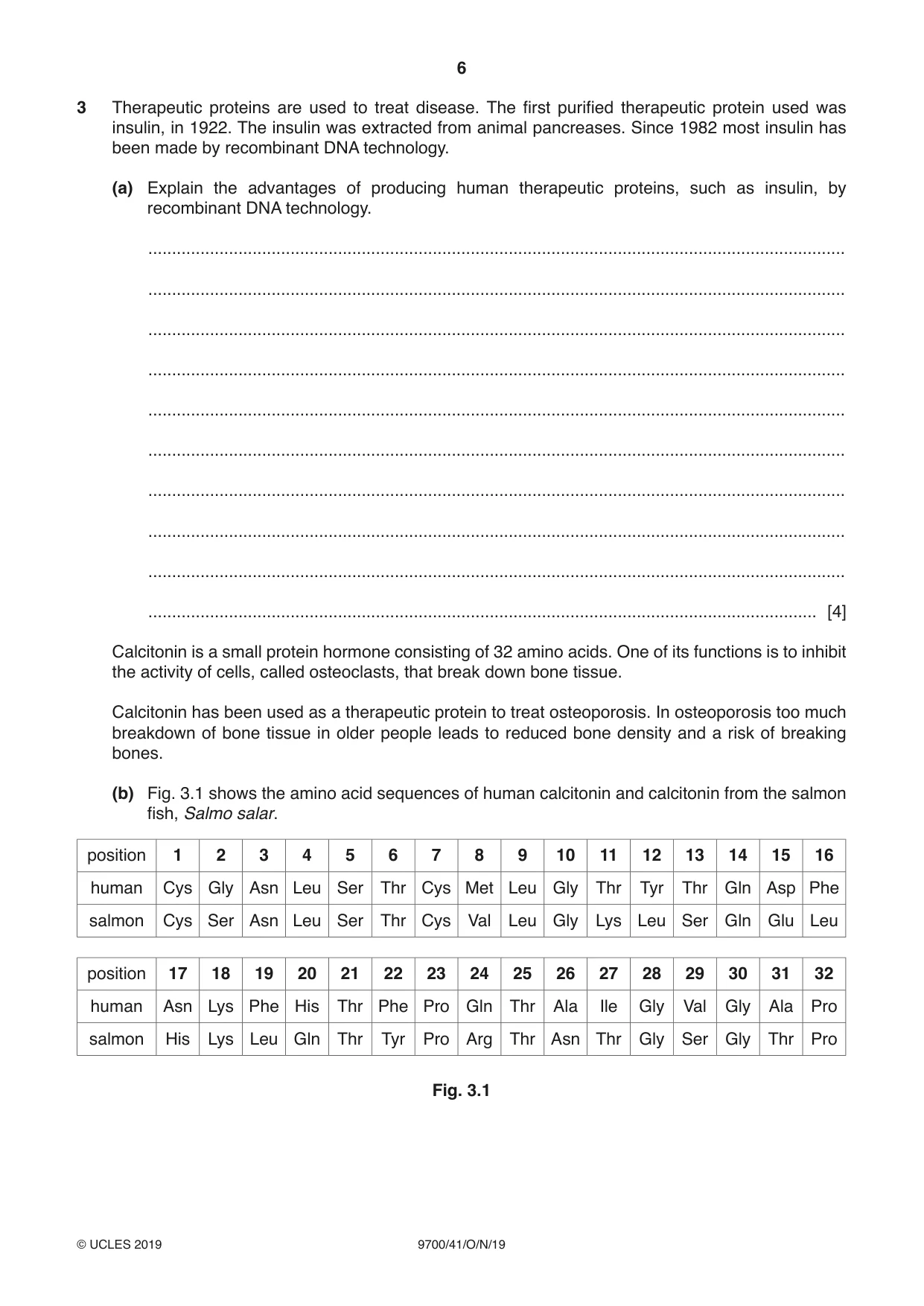 Cambridge A Level Biology 9700 2019 Oct/Nov Paper 4 · Variant 1 question paper, page 6 of 28