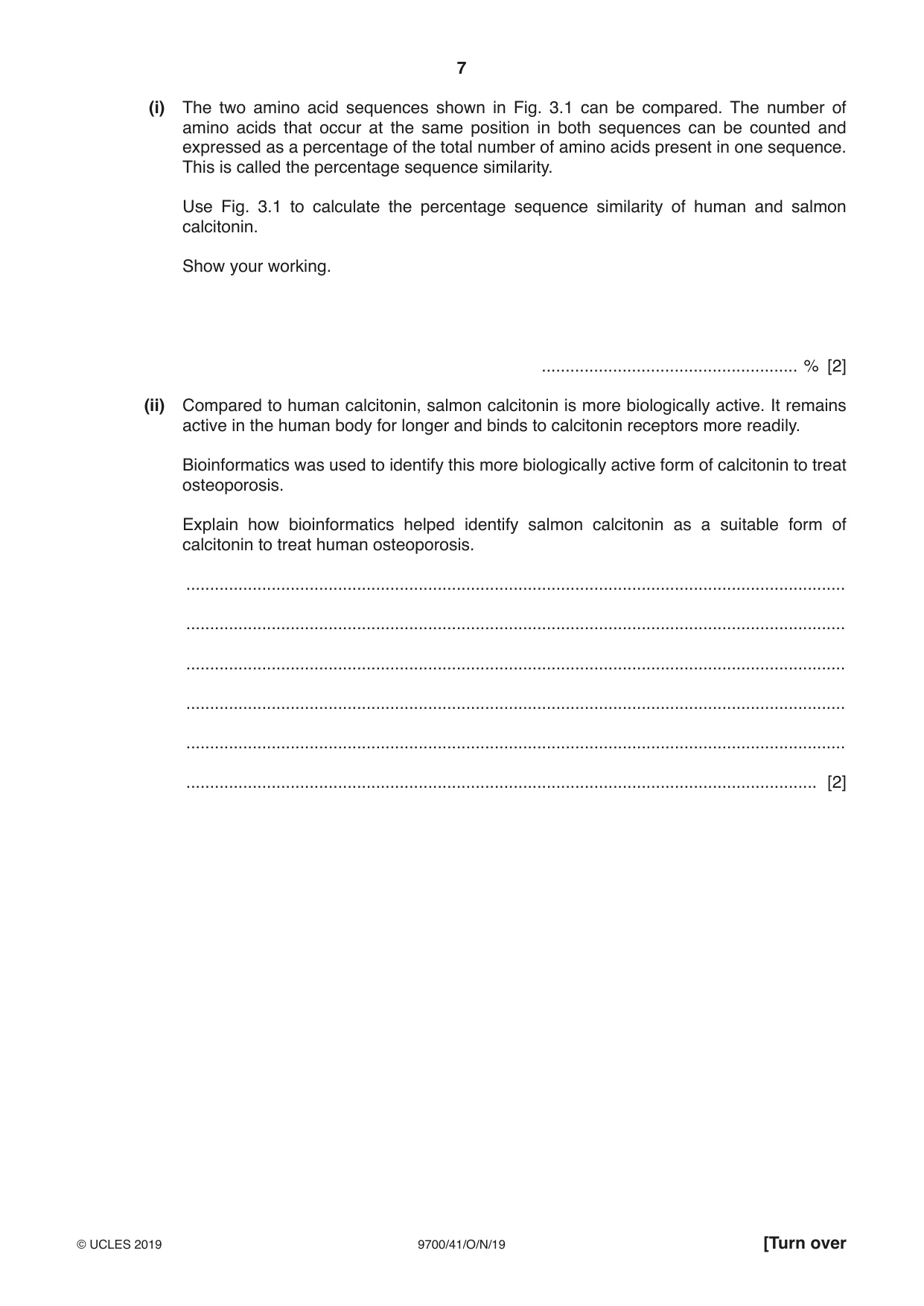 Cambridge A Level Biology 9700 2019 Oct/Nov Paper 4 · Variant 1 question paper, page 7 of 28