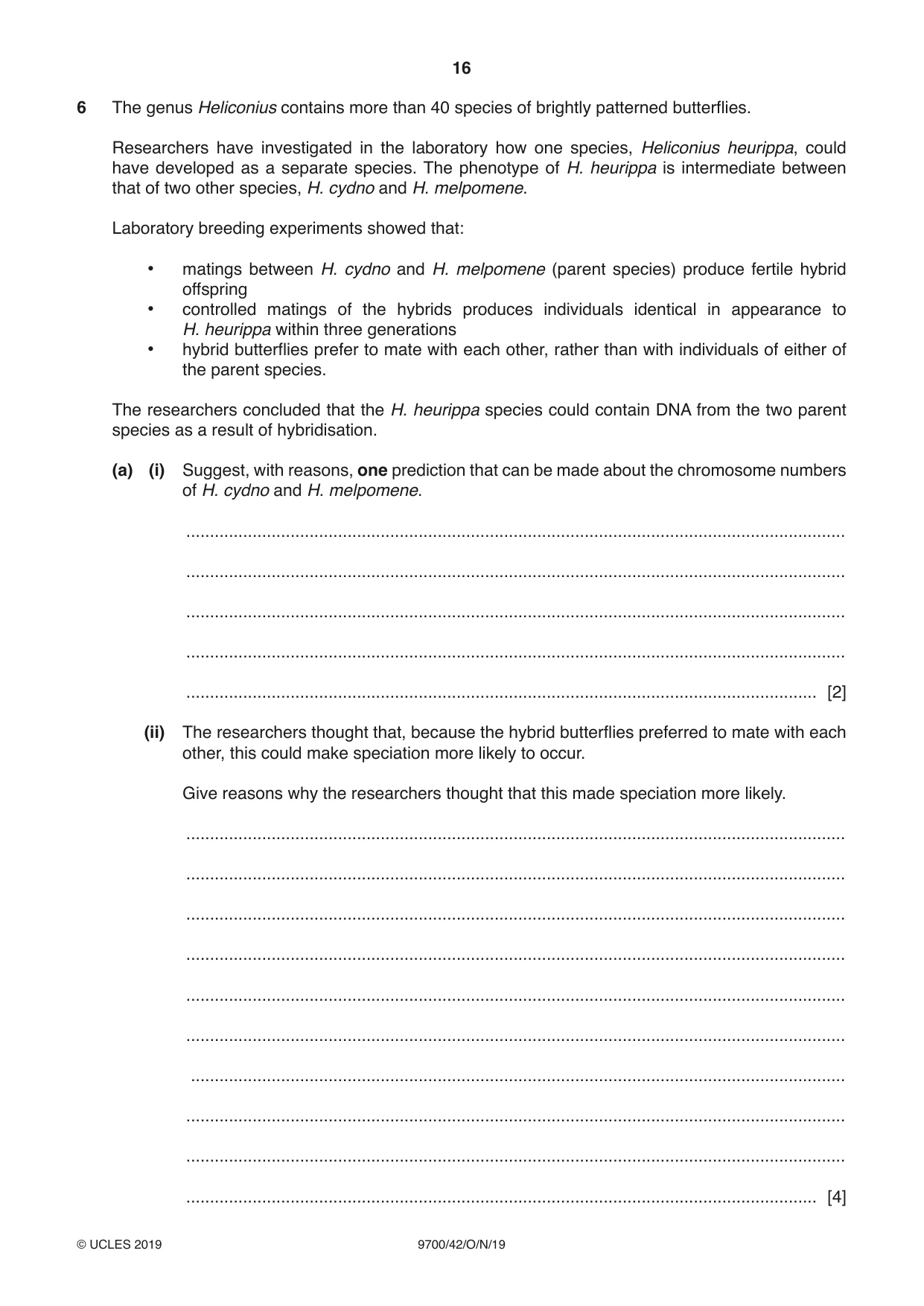 Cambridge A Level Biology 9700 2019 Oct/Nov Paper 4 · Variant 2 question paper, page 16 of 28