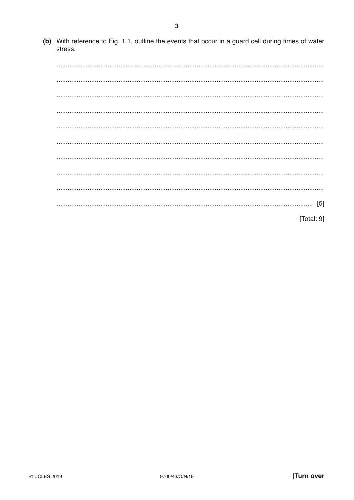 Cambridge A Level Biology 9700 2019 Oct/Nov Paper 4 · Variant 3 question paper, page 3 of 24