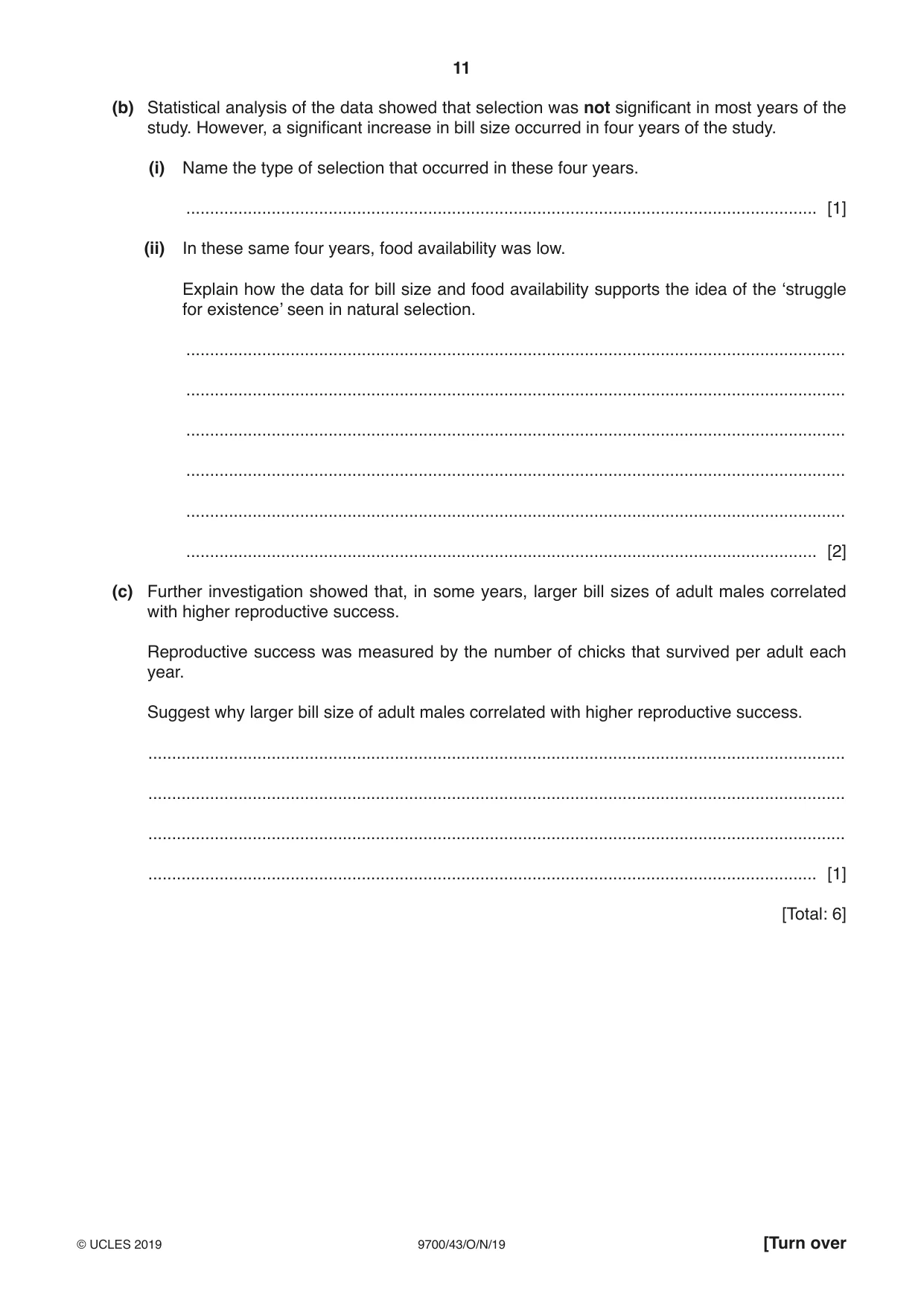 Cambridge A Level Biology 9700 2019 Oct/Nov Paper 4 · Variant 3 question paper, page 11 of 24