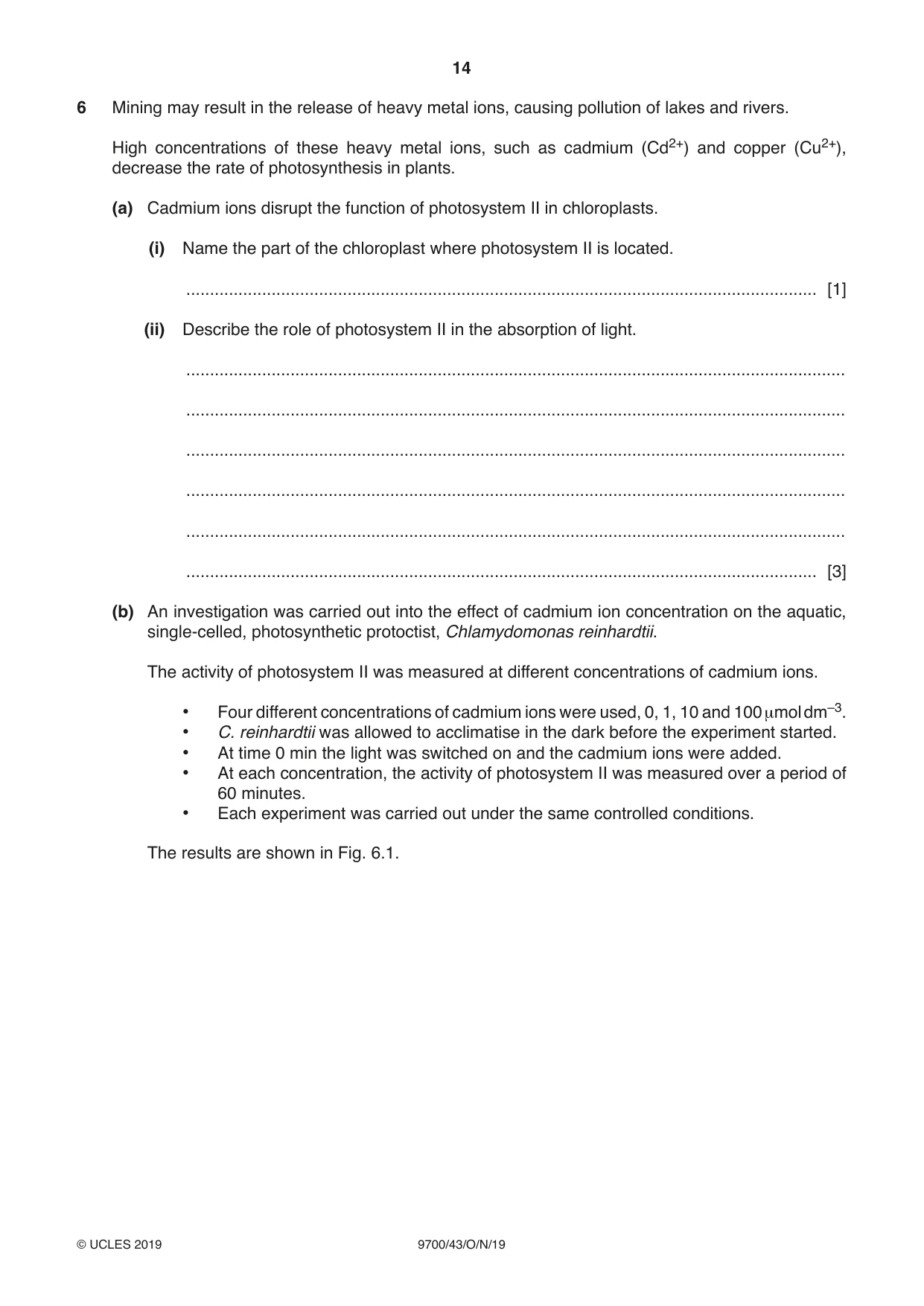 Cambridge A Level Biology 9700 2019 Oct/Nov Paper 4 · Variant 3 question paper, page 14 of 24