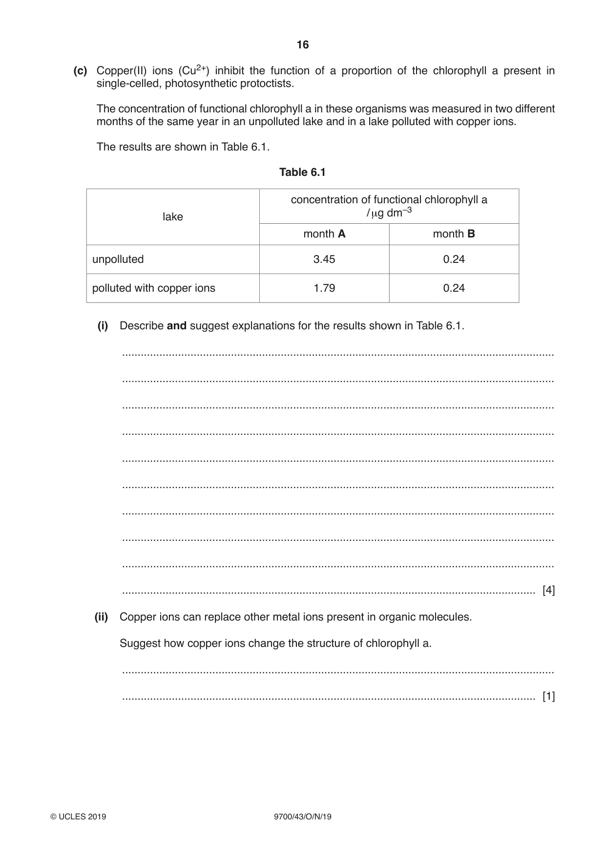 Cambridge A Level Biology 9700 2019 Oct/Nov Paper 4 · Variant 3 question paper, page 16 of 24