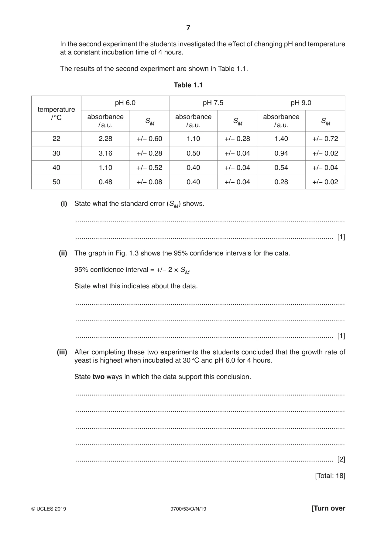 Cambridge A Level Biology 9700 2019 Oct/Nov Paper 5 · Variant 3 question paper, page 7 of 16