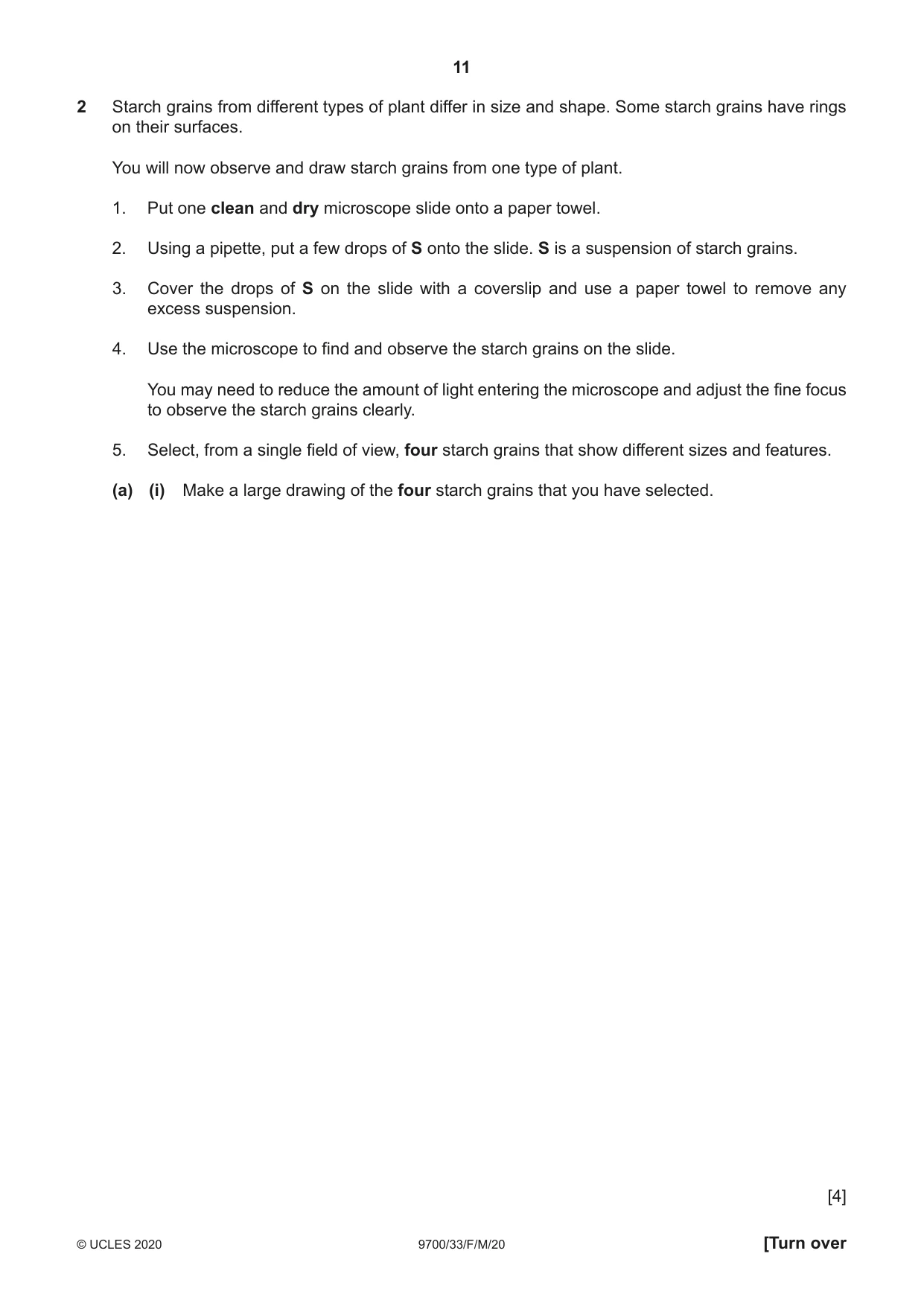 Cambridge A Level Biology 9700 2020 Feb/March Paper 3 · Variant 3 question paper, page 11 of 20