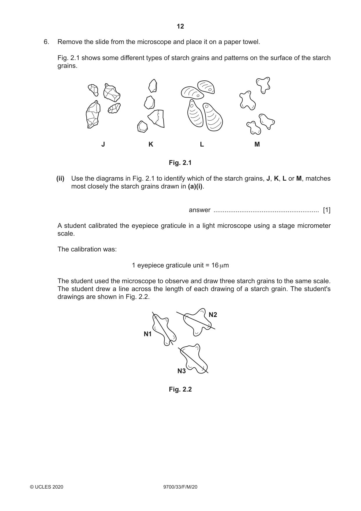 Cambridge A Level Biology 9700 2020 Feb/March Paper 3 · Variant 3 question paper, page 12 of 20