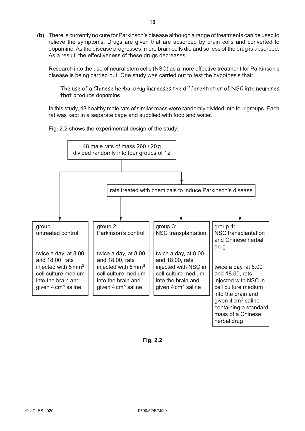 Cambridge A Level Biology 9700 2020 Feb/March Paper 5 · Variant 2 question paper, page 10 of 12