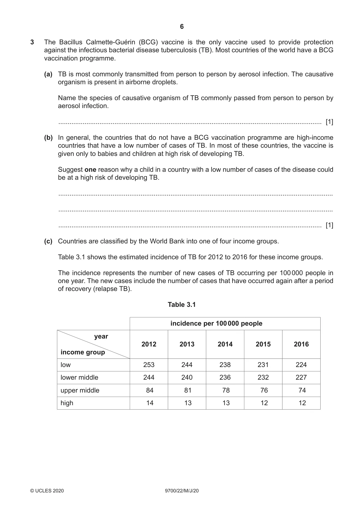 Cambridge A Level Biology 9700 2020 May/June Paper 2 · Variant 2 question paper, page 6 of 16