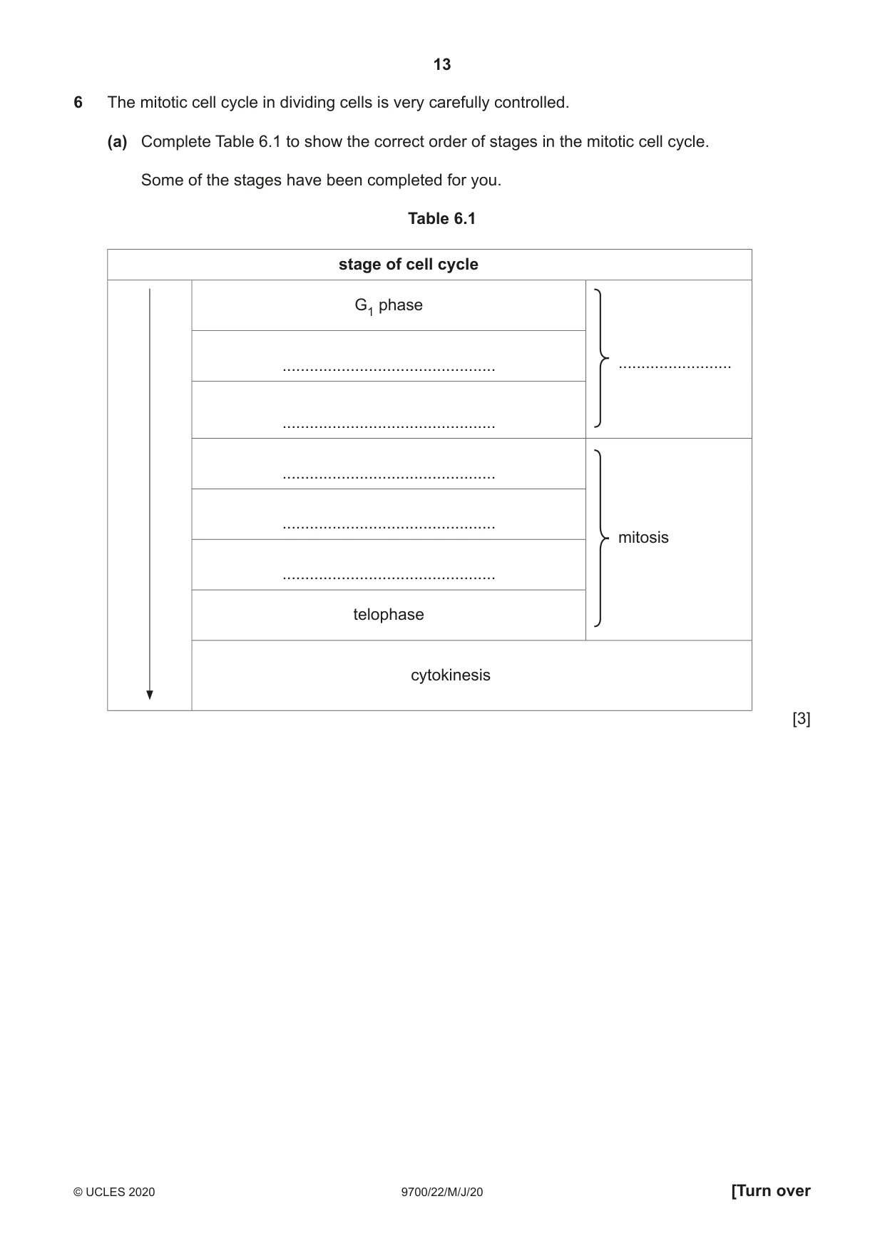 Cambridge A Level Biology 9700 2020 May/June Paper 2 · Variant 2 question paper, page 13 of 16
