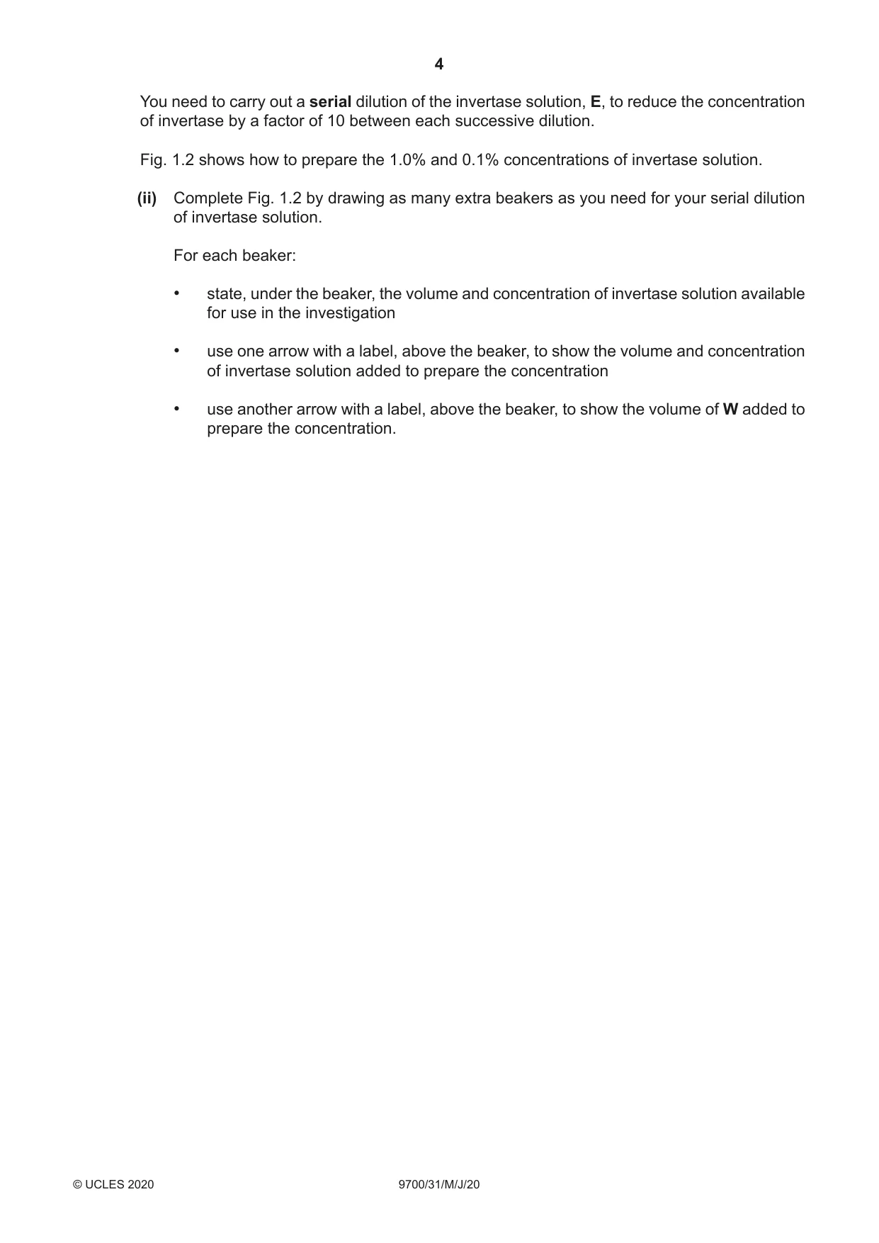 Cambridge A Level Biology 9700 2020 May/June Paper 3 · Variant 1 question paper, page 4 of 16