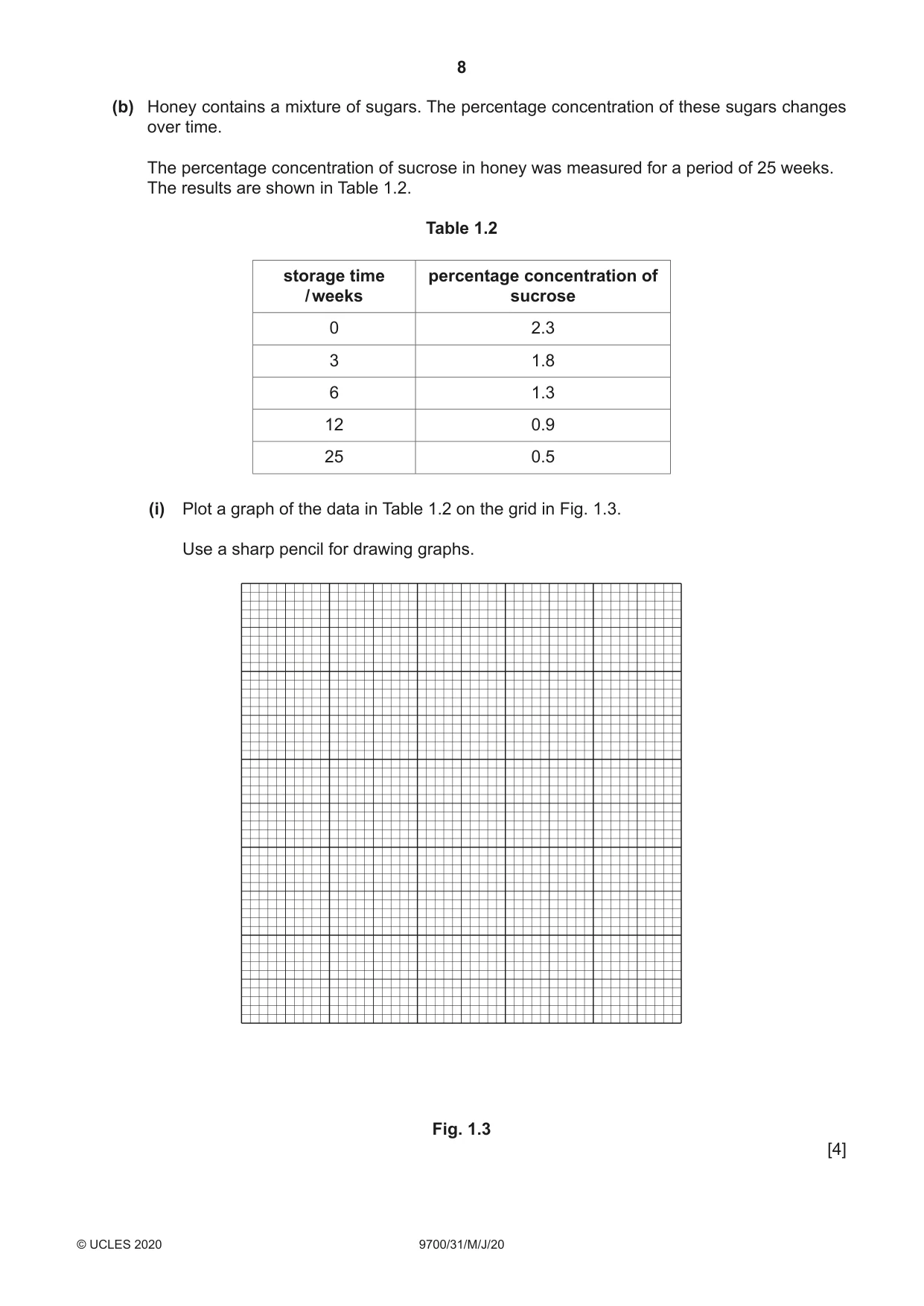 Cambridge A Level Biology 9700 2020 May/June Paper 3 · Variant 1 question paper, page 8 of 16