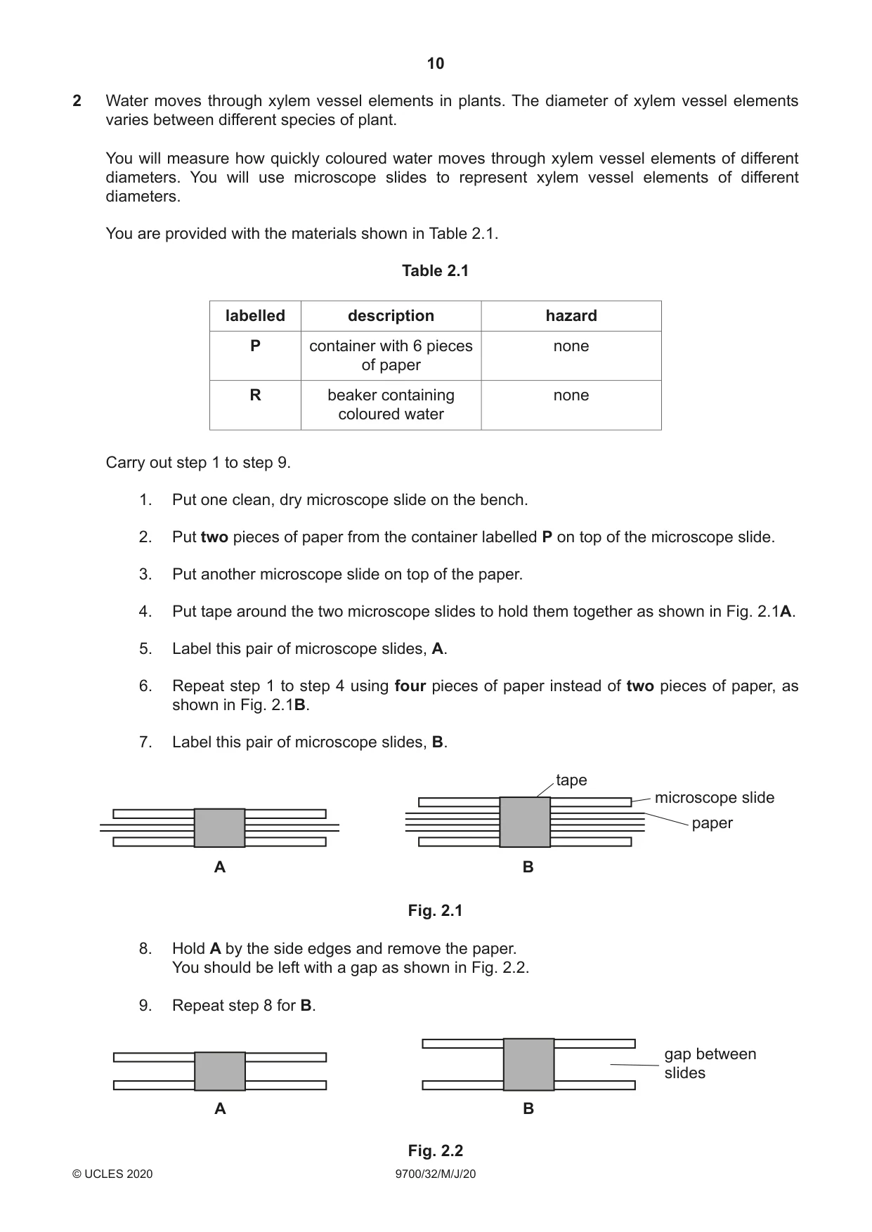 Cambridge A Level Biology 9700 2020 May/June Paper 3 · Variant 2 question paper, page 10 of 16