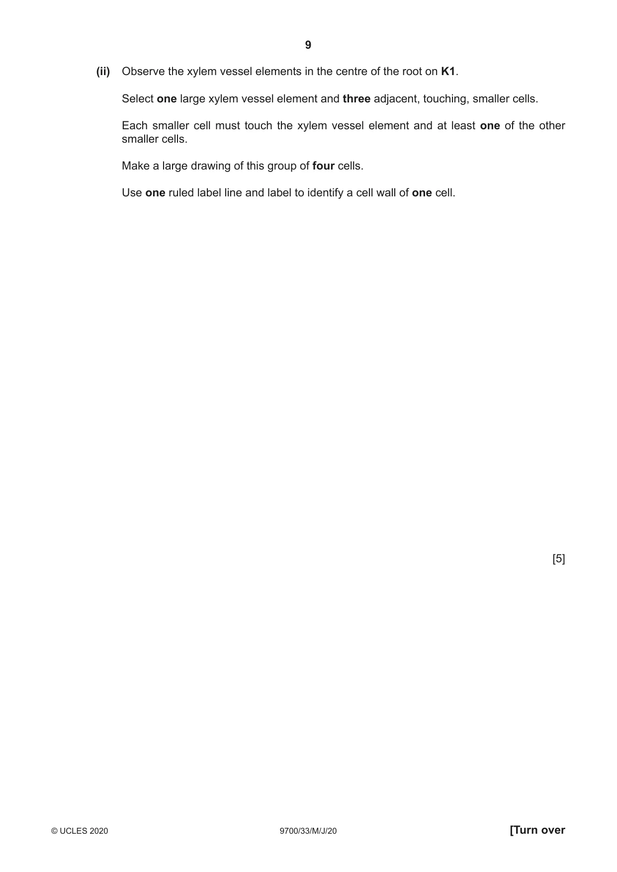 Cambridge A Level Biology 9700 2020 May/June Paper 3 · Variant 3 question paper, page 9 of 12