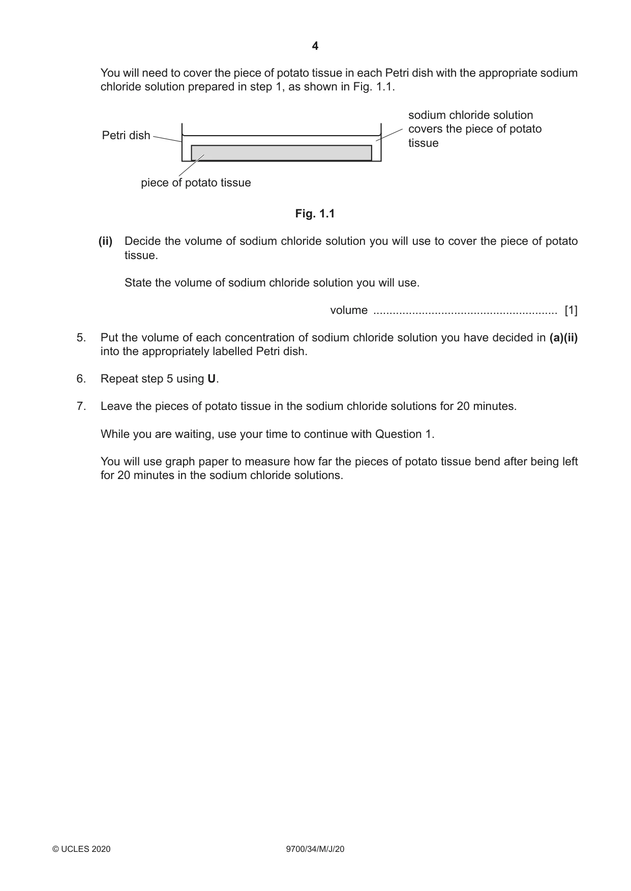 Cambridge A Level Biology 9700 2020 May/June Paper 3 · Variant 4 question paper, page 4 of 16