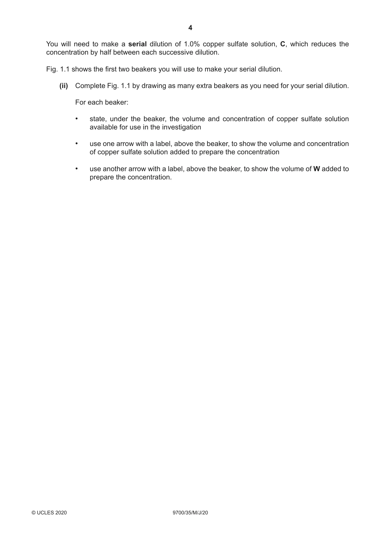 Cambridge A Level Biology 9700 2020 May/June Paper 3 · Variant 5 question paper, page 4 of 16