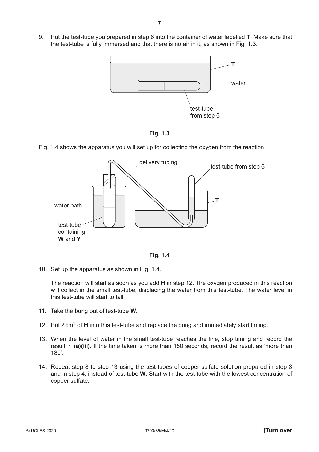 Cambridge A Level Biology 9700 2020 May/June Paper 3 · Variant 5 question paper, page 7 of 16